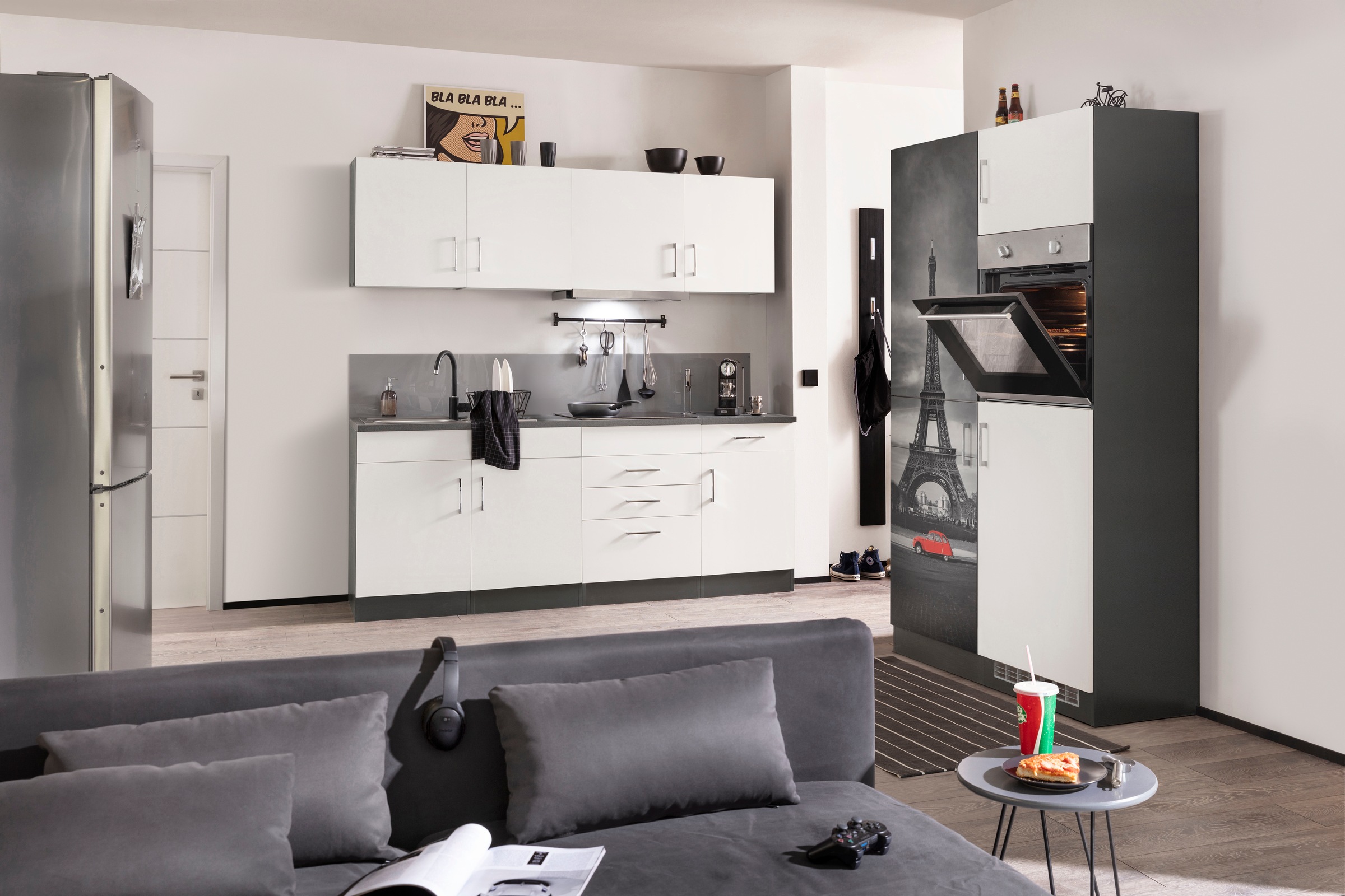 KOCHSTATION Küchenzeile "KS-Paris – Küchen mit einzigartigen Fotomotiven au günstig online kaufen