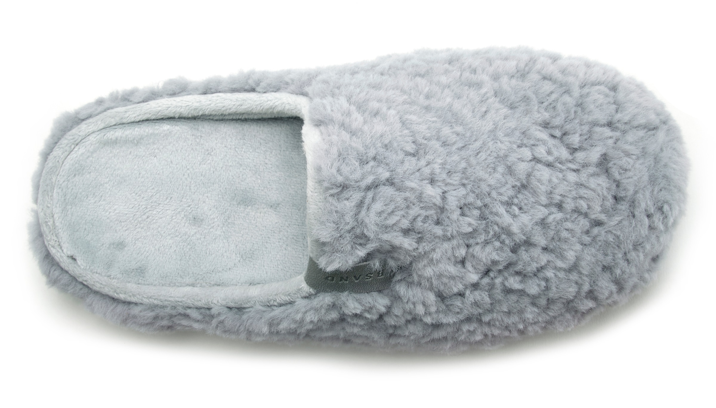 Pantolette ELBSAND "Hausschuh, Pantoffel, Mule", Damen, Gr. 39, grau, Obermaterial: 100% Polyester. Decksohle: 100% Polyester. Futter: 100% Polyester. Laufsohle: 100% Synthetik, Fellimitat, unifarben, Basic, Schuhe Pantolette, mit kuscheligem Fellimitat 2