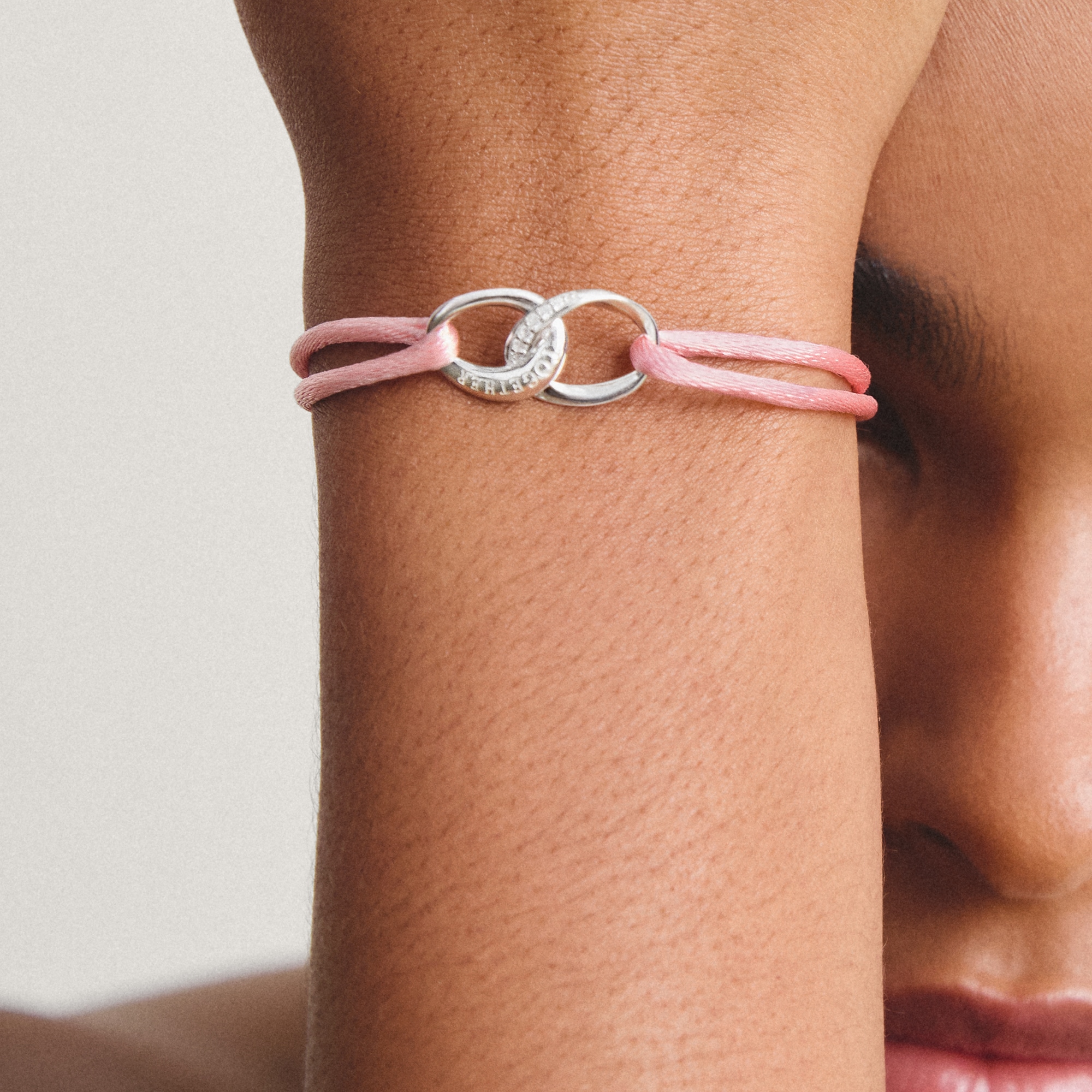 THOMAS SABO Armband »Together Textilarmband« mit Zirkonia (synth.)