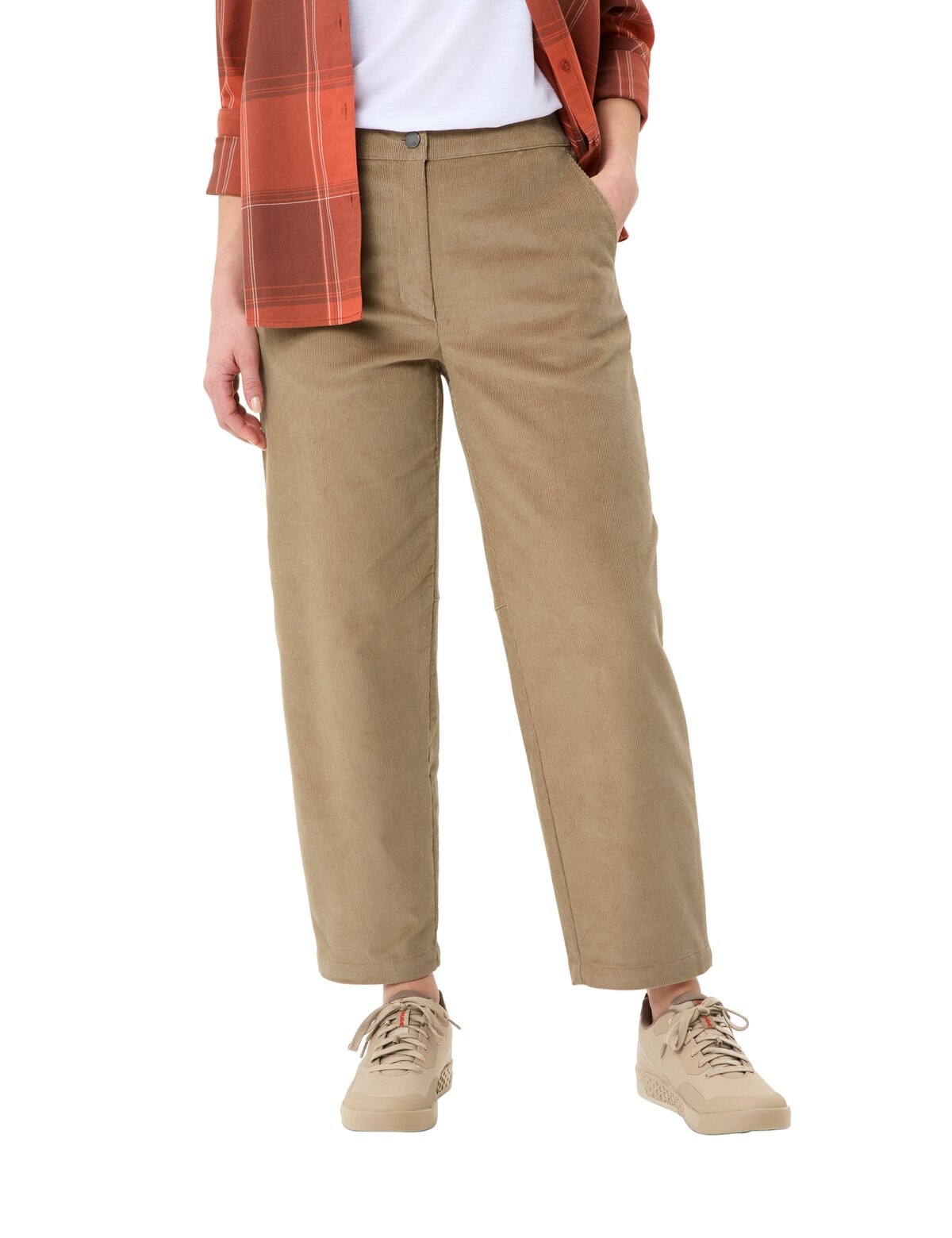 VAUDE Cordhose "WOMENS NAJUN CORD PANTS" weit geschnittene Beine, Loose Fit, aus Baumwolle und Elasthan