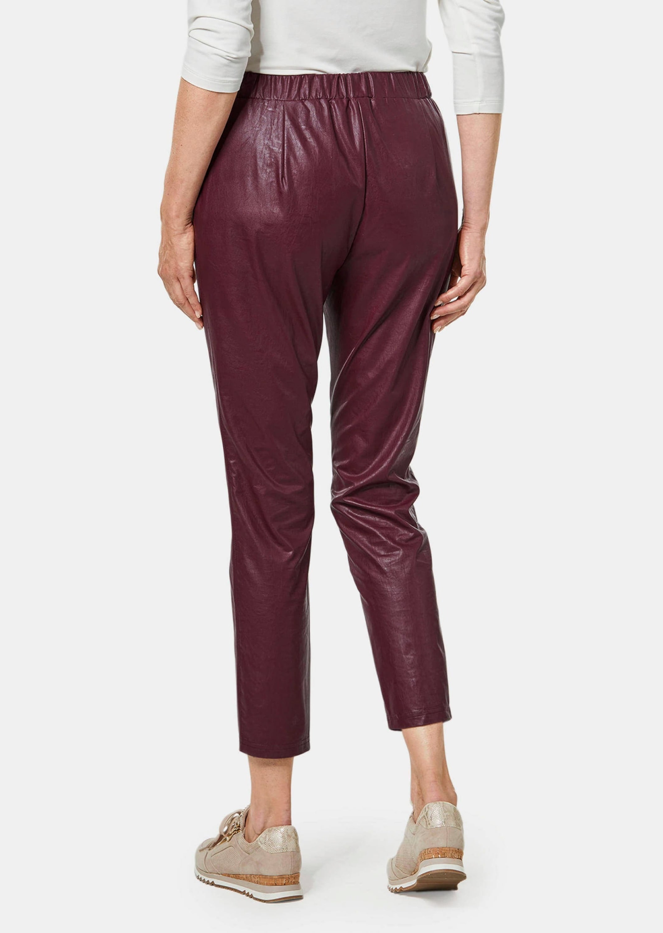 GOLDNER 2-in-1-Hose »Hose Kurzgröße - Bequeme Schlupfhose in Lederoptik«