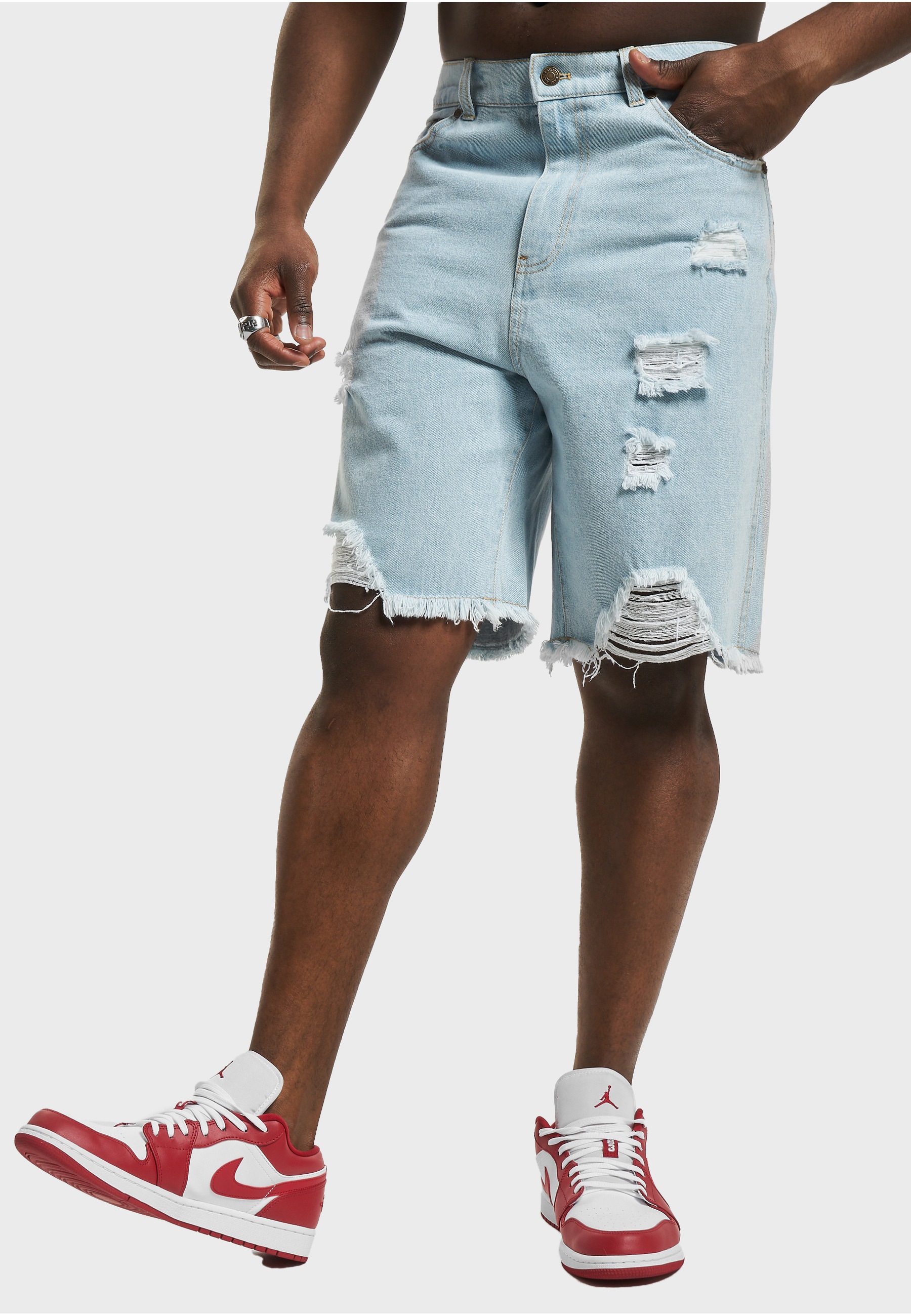 Karl Kani Jeansbermudas »Karl Kani Herren KM232-027-1 KK OG Heavy Distressed Denim Shorts« 1 Stk.