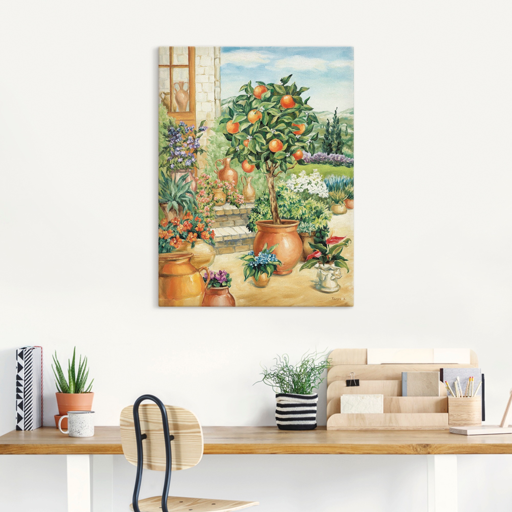 Artland Wandbild "Orangenbaum im Garten" Garten 1 Stk. tlg. als Alubild, Le günstig online kaufen