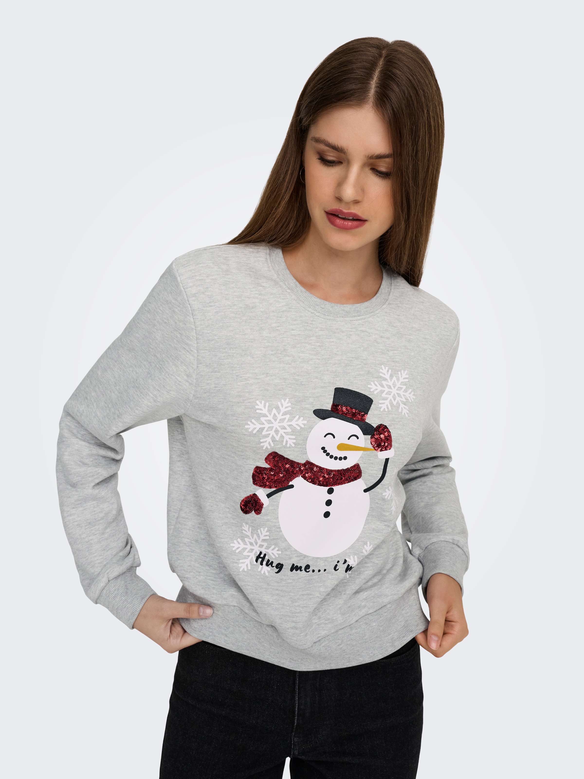 ONLY Weihnachtssweatshirt "ONLYDA XMAS L/S O-NECK BOX SWT", mit verschieden günstig online kaufen