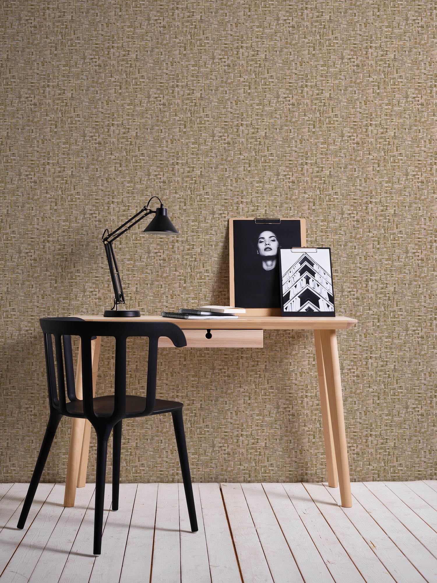 Architects Paper Vliestapete »Jungle Chic«, Flechtoptik-gemustert-Motiv, Tapete Holzoptik Tapeten Wohnzimmer Schlafzimmer Küche Flur Design