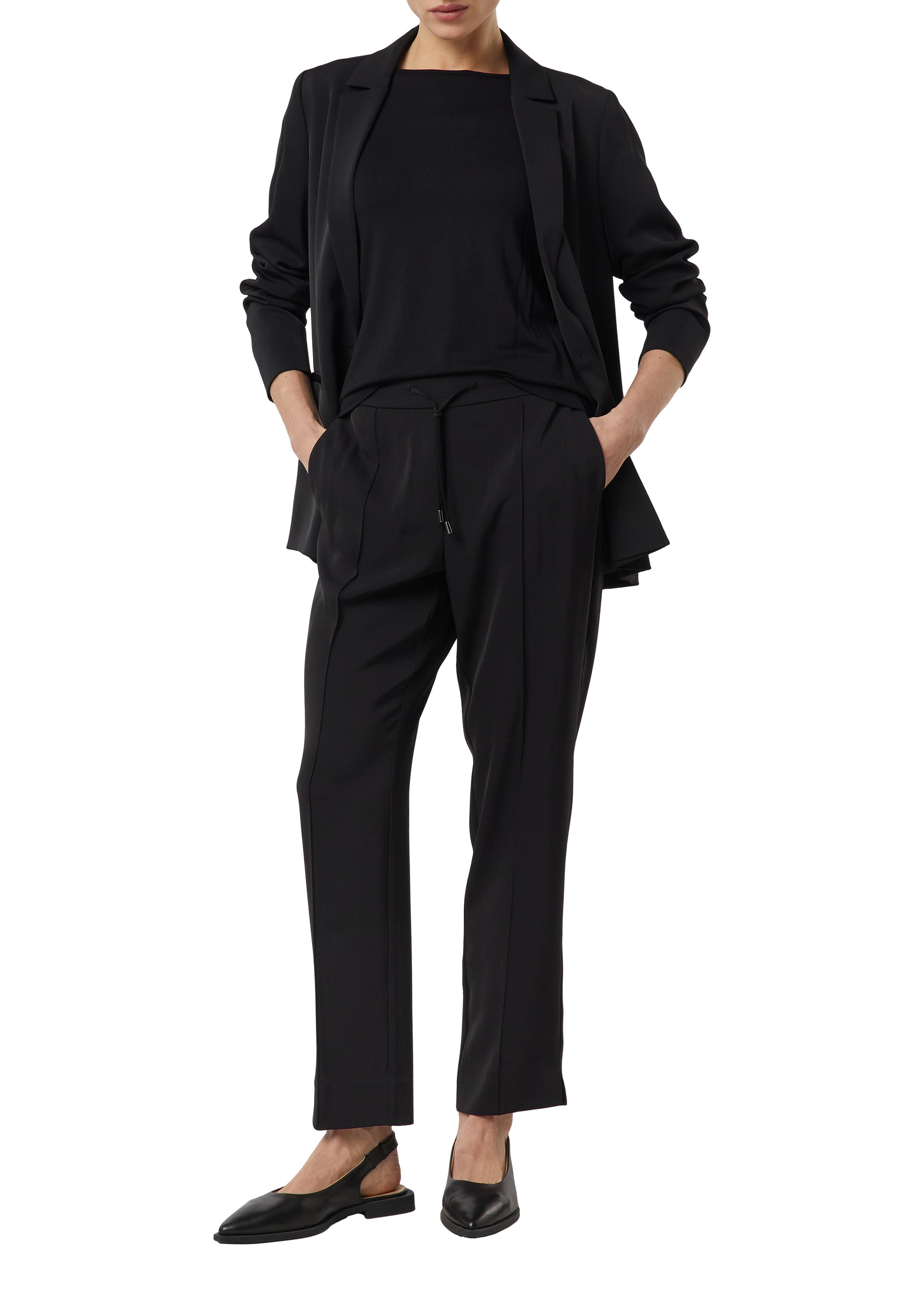 Comma Stoffhose  mit Gummizug und Kordelzug