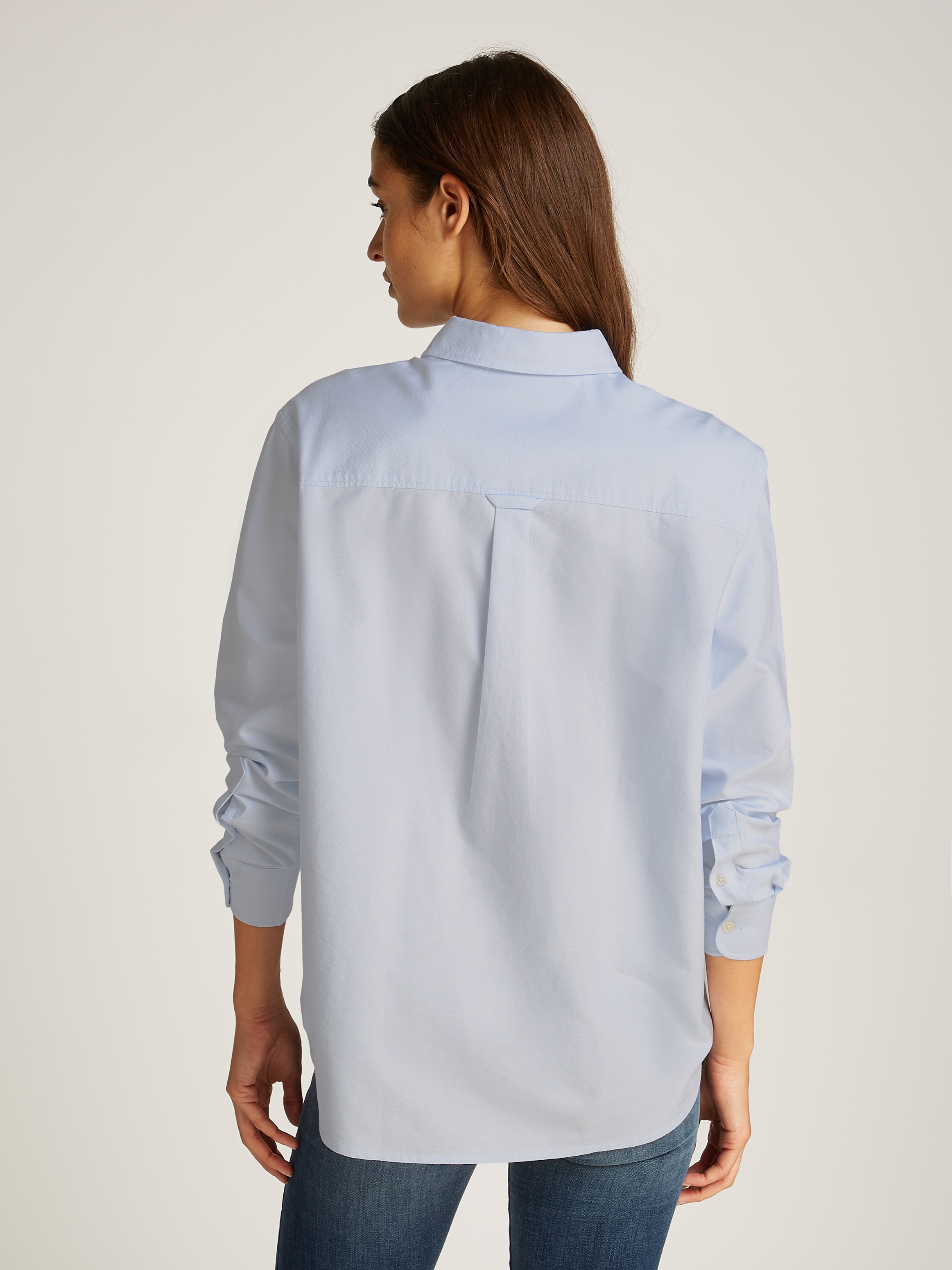 Tommy Jeans Hemdbluse "TJW RLX SCRIPT OXFORD SHIRT", mit Logo-Stickereien günstig online kaufen