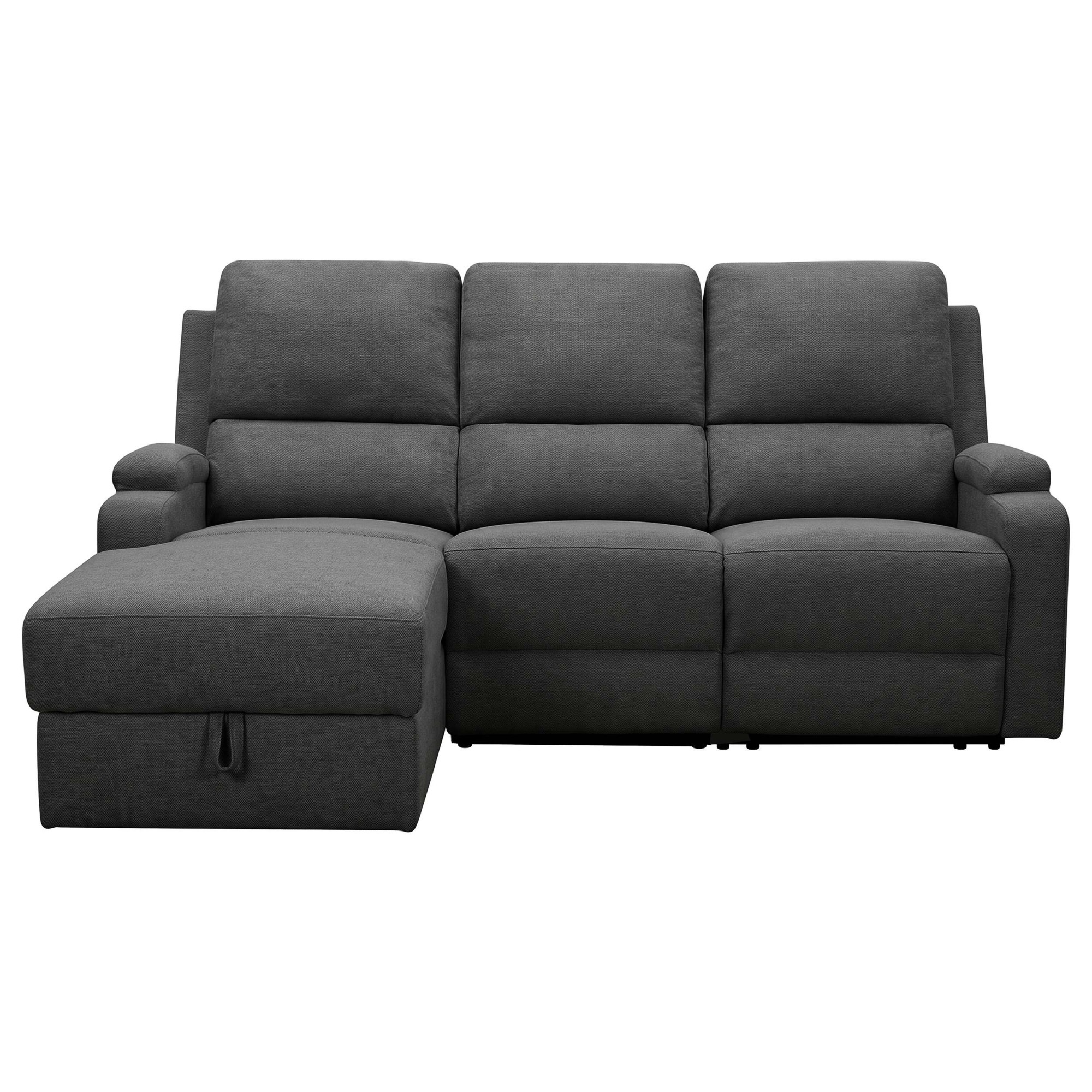 OTTO home Ecksofa »NAPORI Struktur, Multimediasofa, L-Form« man. oder elektr. Relaxfuntion, USB-A bei elektr. Variante, Staukasten