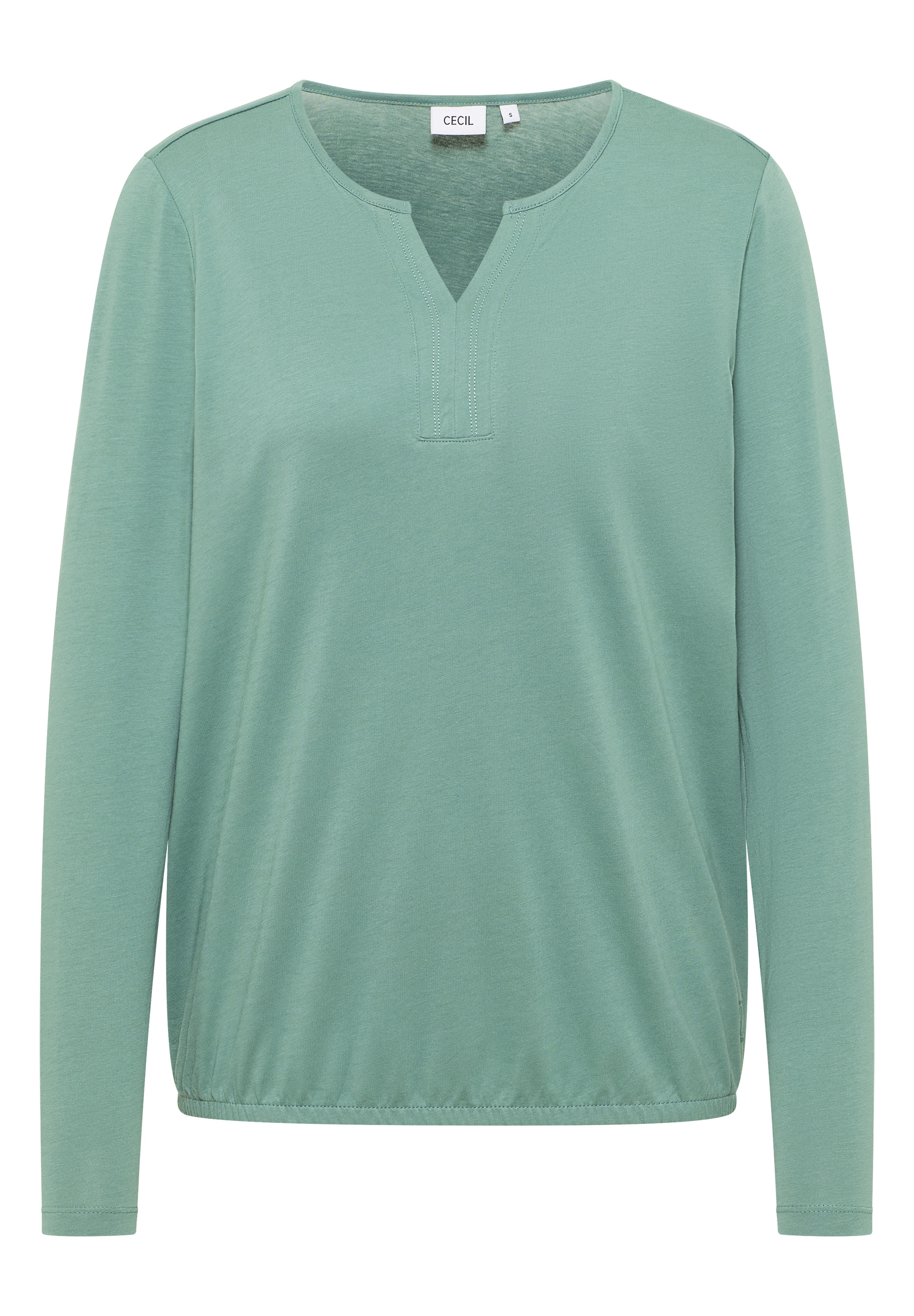 Cecil Tunikashirt, Split Neck, unifarben