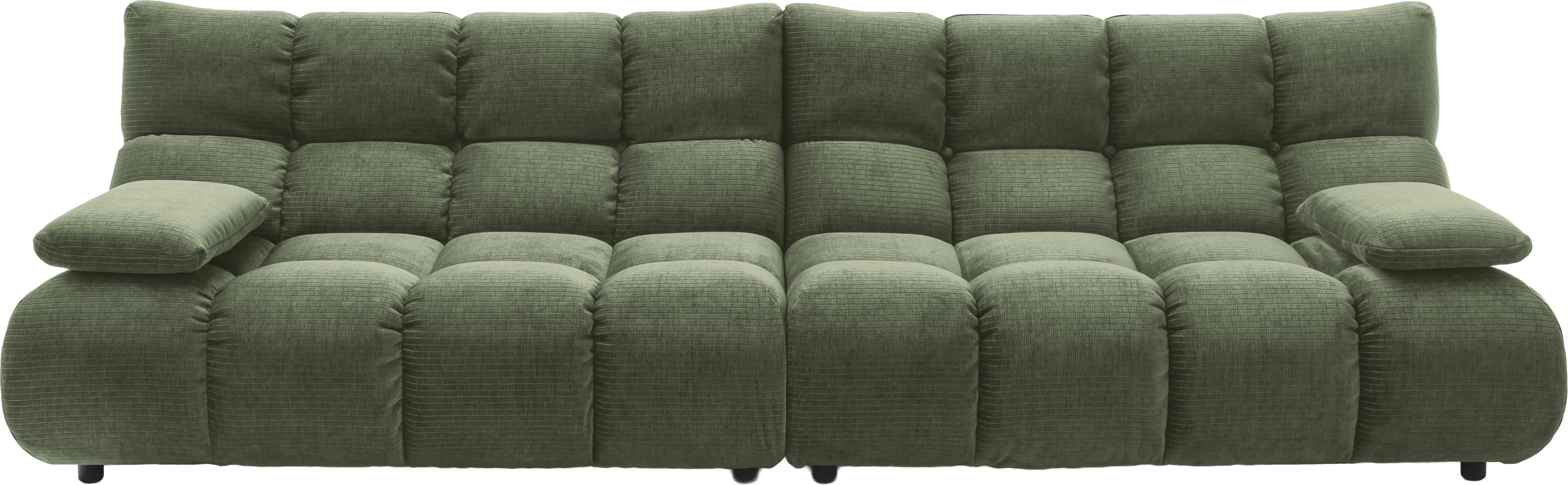 Home affaire 4-Sitzer "Cozy Bubble, mit klappbaren Armlehnen, Breite 290cm" mit eleganter Steppung, Rundumbezug & weicher Polsterung