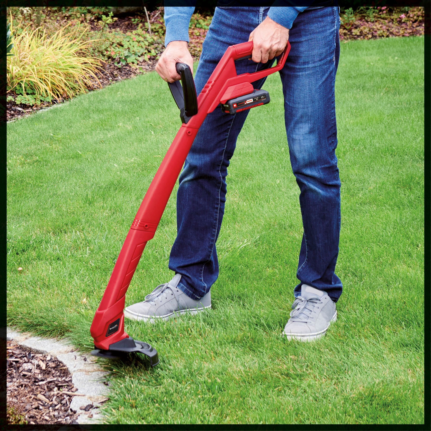 Einhell Akkurasenmäher »»GE-CM 43« & Rasentrimmer »GC-CT 18/24 P««, Inkl. 2x 4Ah Akkus und 2 Ladegeräte