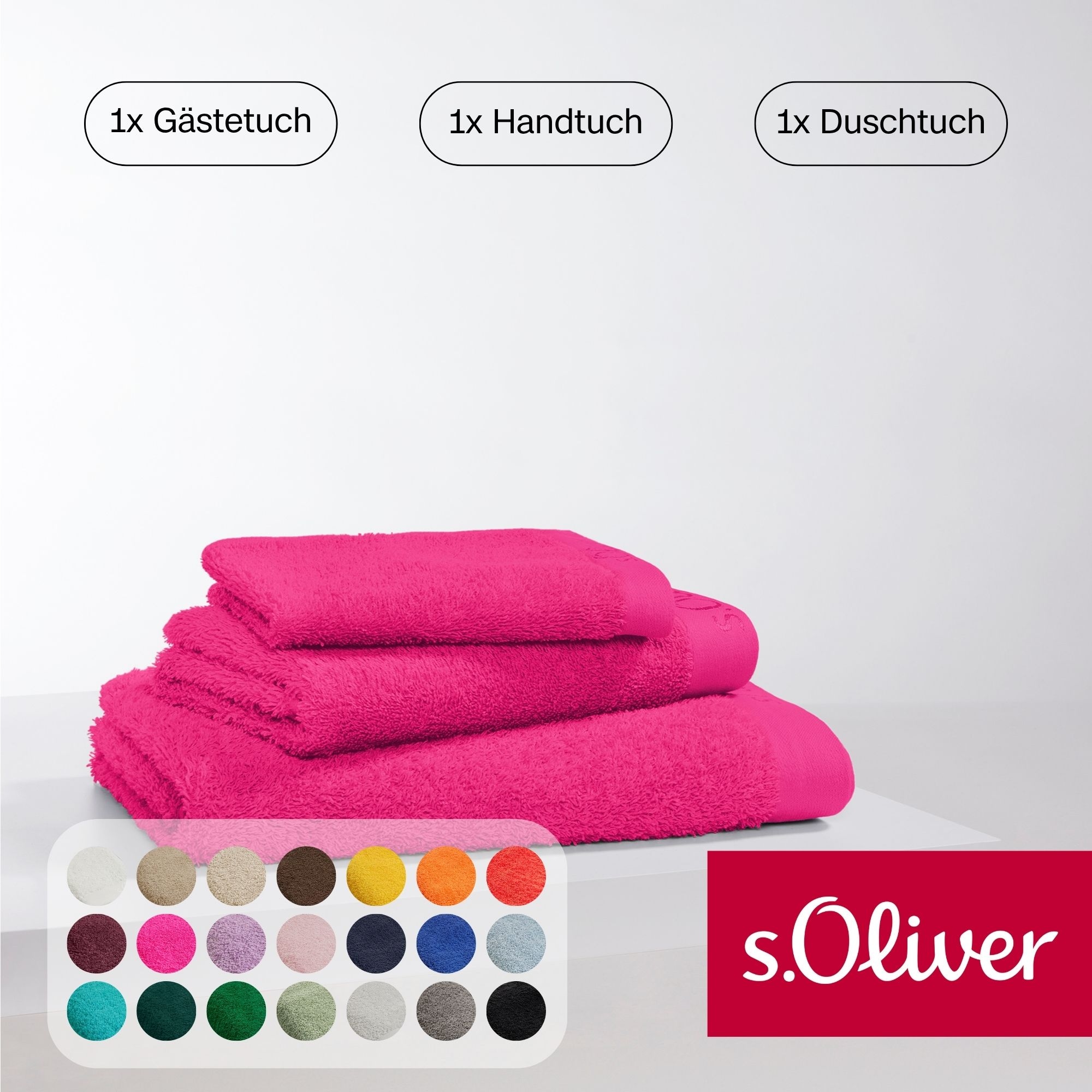 s.Oliver Handtuch Set "s.Oliver, Premium Qualität, 600 gr/m²," Set 3 Stk. W günstig online kaufen