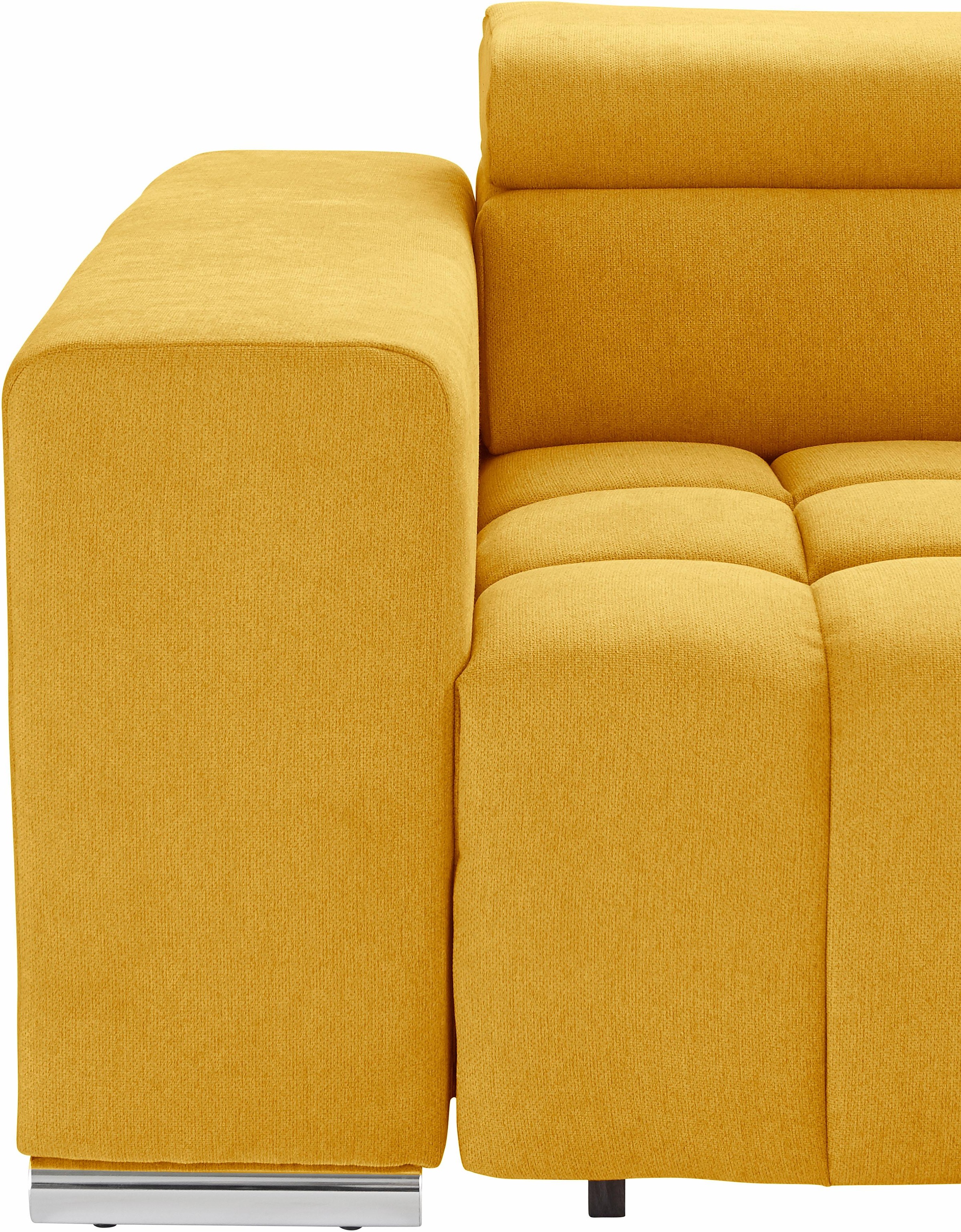 exxpo - sofa fashion Ecksofa Elias, L-Form, mit Kopf- bzw. Rückenverstellung, wahlweise mit Bettfunktion