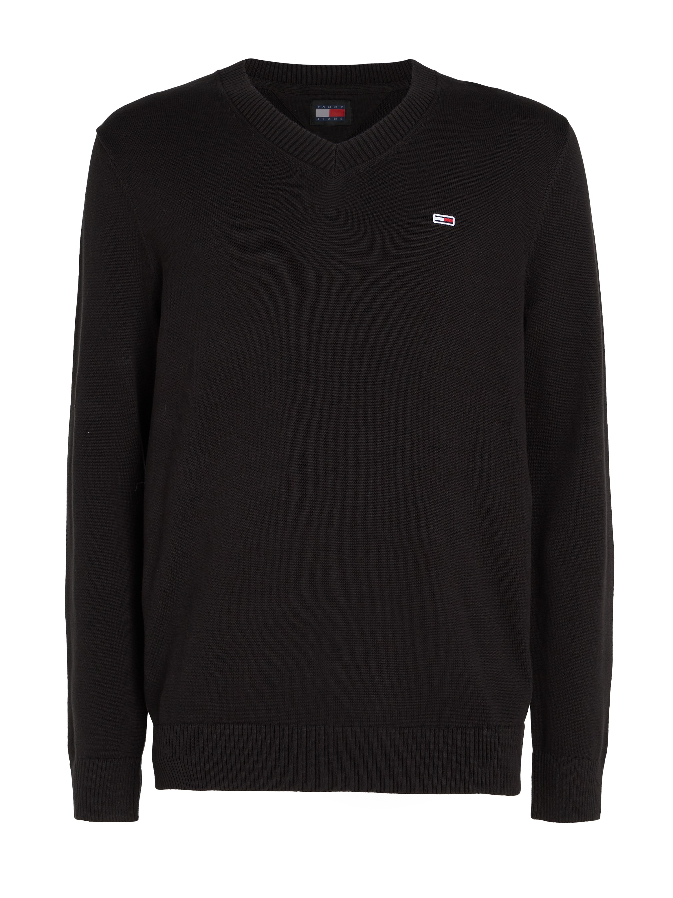 Tommy Jeans Sweatshirt »TJM SLIM V NECK ESSNTL SWEATER«, mit Logostickerei