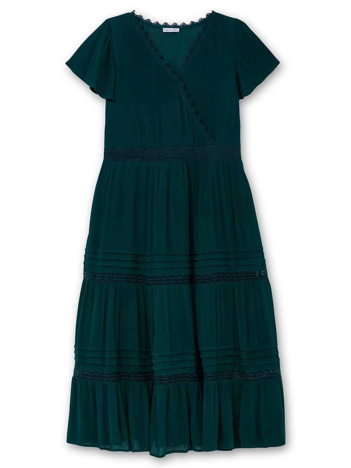 sheego by Joe Browns Maxikleid »Große Größen«, in Wickeloptik, mit Stufenvolant