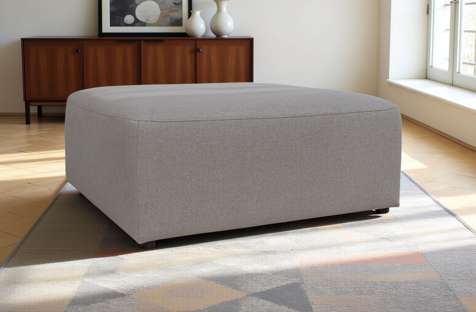 INOSIGN Polsterhocker »Koa, Hocker, passend zur Modulserie KOA«, in Webstoff, weicher Lounge-Sitzkomfort