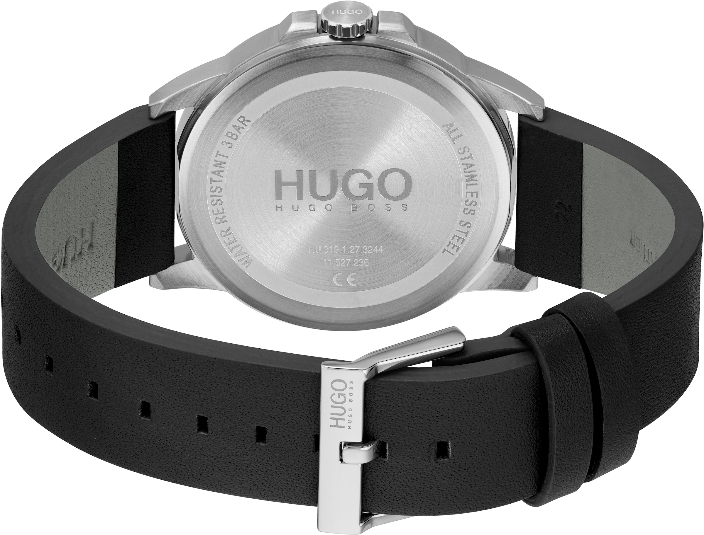HUGO Quarzuhr »#FIRST, 1530188«, Armbanduhr, Herrenuhr, Mineralglas, anlog