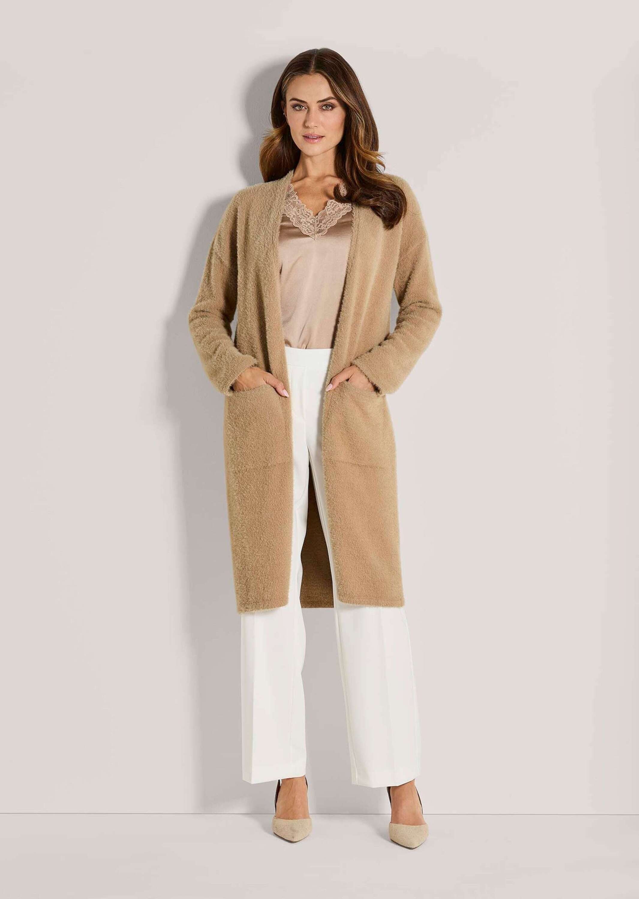 MADELEINE Langmantel "Strickjacke Eleganter Glattstrick-Mantel" günstig online kaufen