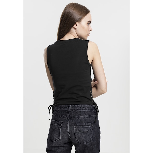 URBAN CLASSICS T-Shirt »Damen Ladies Lace Up Cropped Top«, (1 tlg.) kaufen  | BAUR