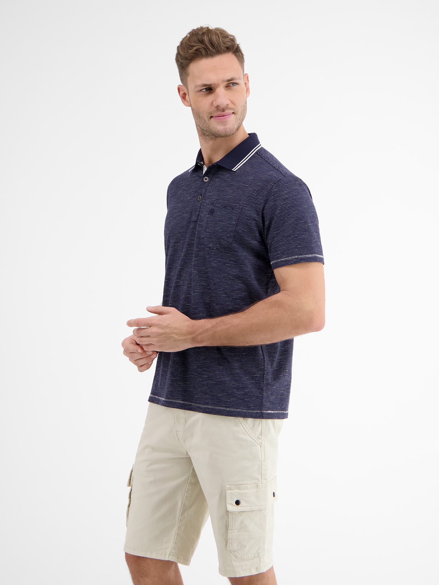 LERROS Poloshirt »LERROS Poloshirt mit Finelinerstreifen«