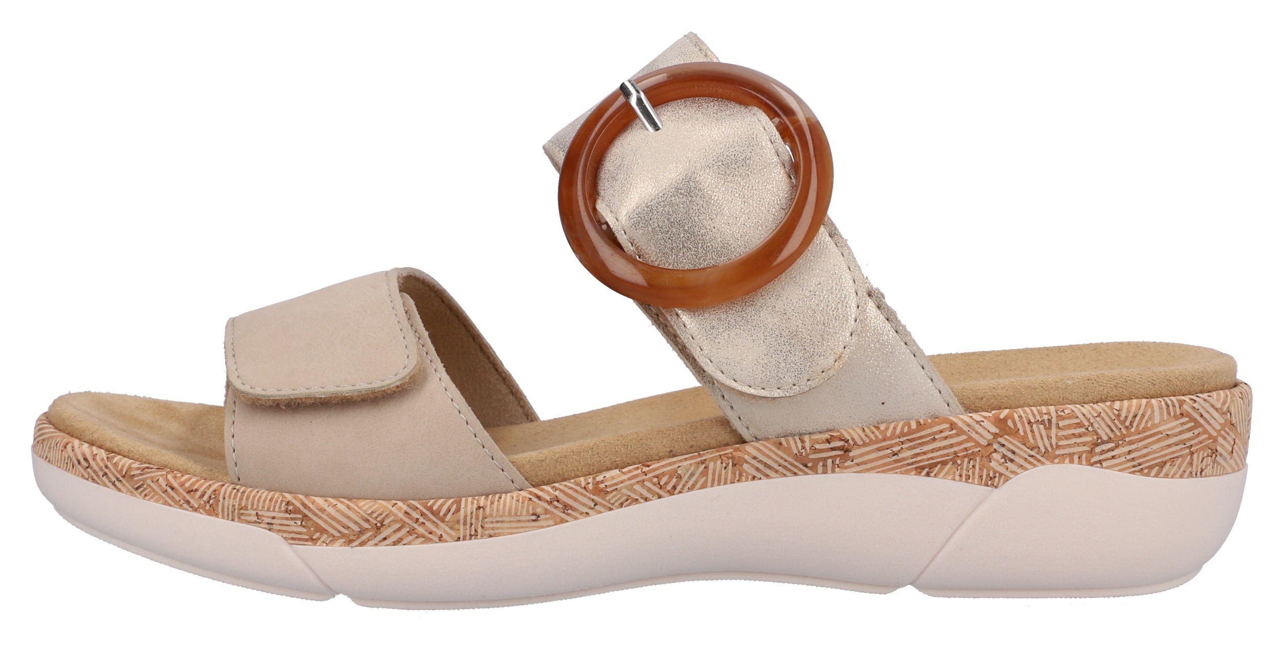 Remonte Pantolette, Keilabsatz, Sommerschuh, Schlupfschuh mit Wechselfußbett