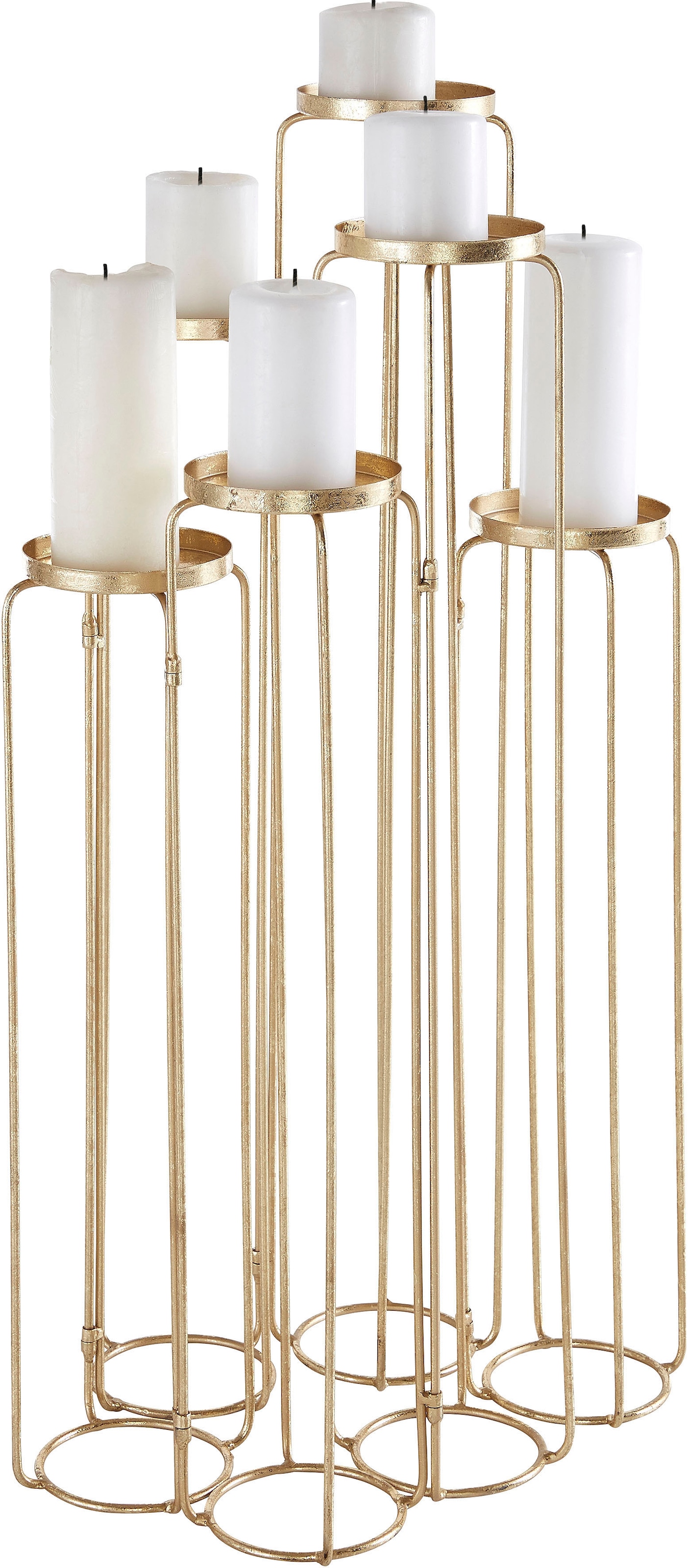 Leonique Kerzenständer »Mareesa«, (1 St.), aus Metall, für Stumpenkerzen, Höhe  ca. 65 cm, variabel stellbar kaufen | BAUR