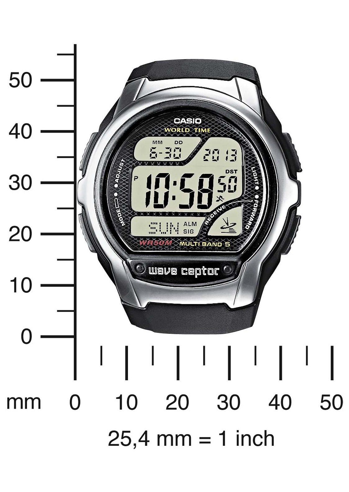 Casio Funk Funkchronograph »WV-58R-1AEF«, Quarzuhr, Armbanduhr, Herren, digital, Stoppfunktion