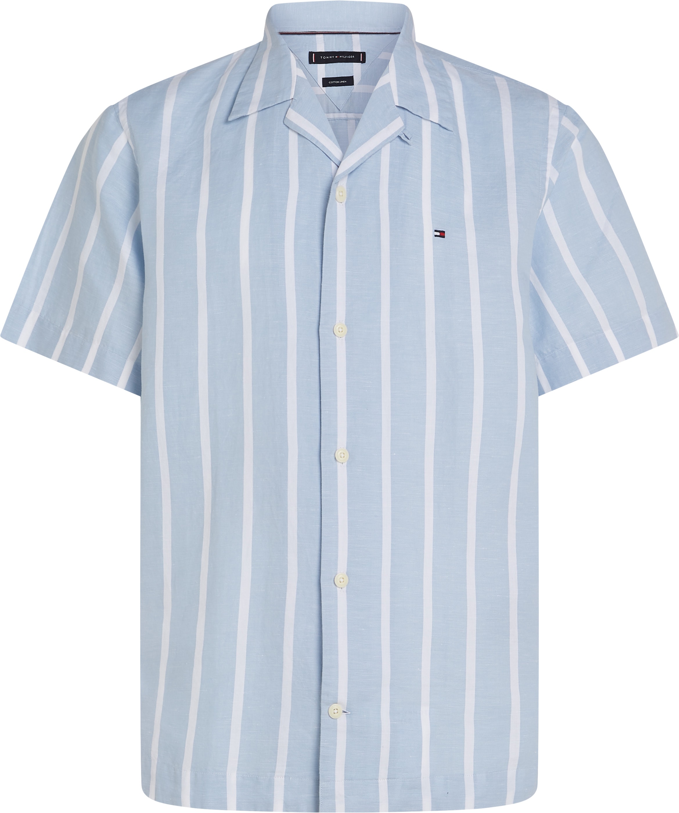 Tommy Hilfiger Kurzarmhemd »LINEN BLEND STRIPED SS RF SHIRT«