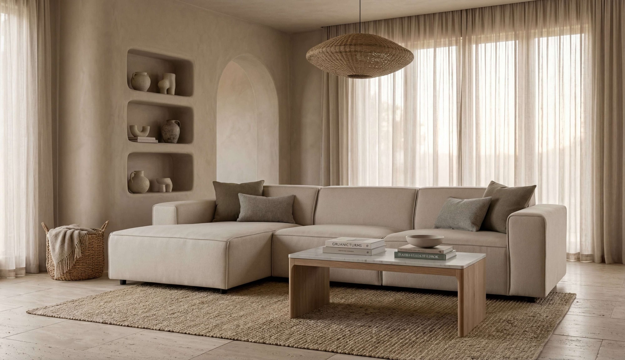 OTTO home Ecksofa "Jorrena, extra weicher Chenille-Stoff" L-Form, 3 Komfortstufen, Breite 346 cm, mit Wellenunterfederung