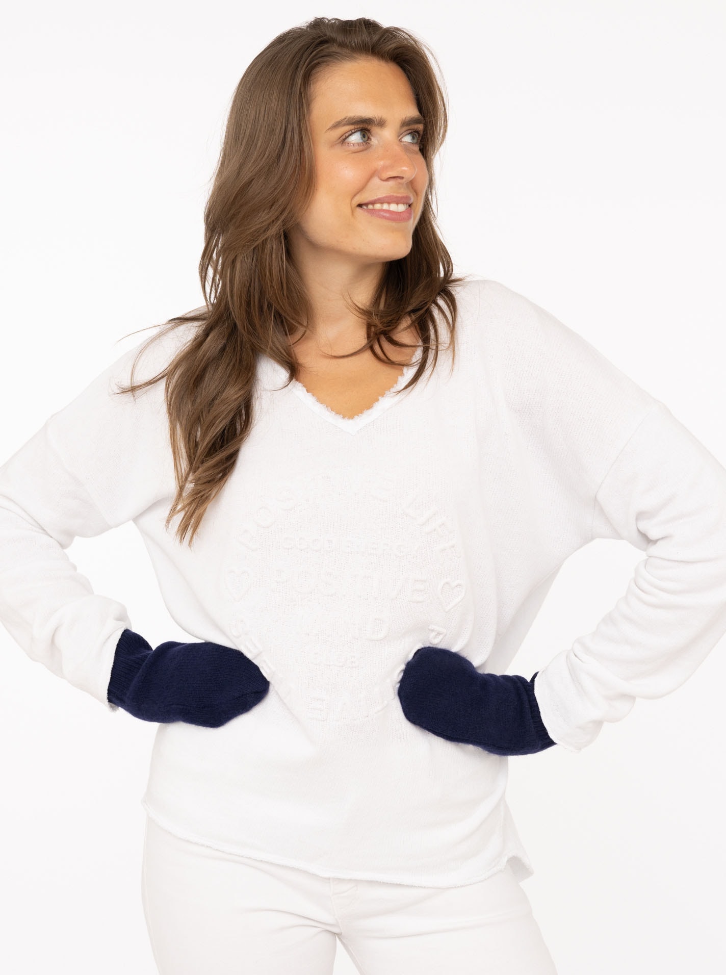 Zwillingsherz Fäustlinge aus reinem Kaschmir