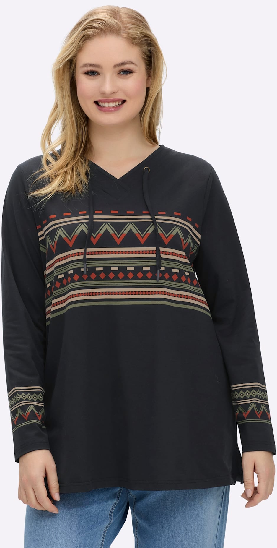 Sheego Langarmshirt "Shirt", (1 tlg.) günstig online kaufen