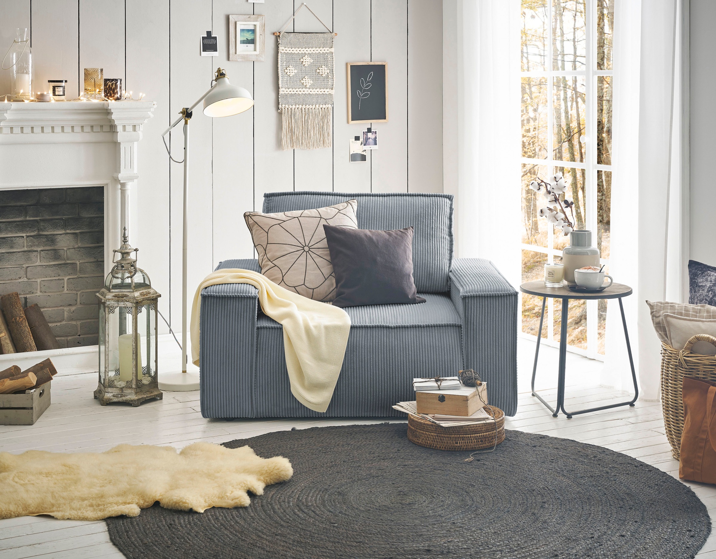 Home affaire Sessel »SHERWOOD, Love-Seat in 3 Stoffarten verfügbar«, passend zur Polster-Serie SHERWOOD