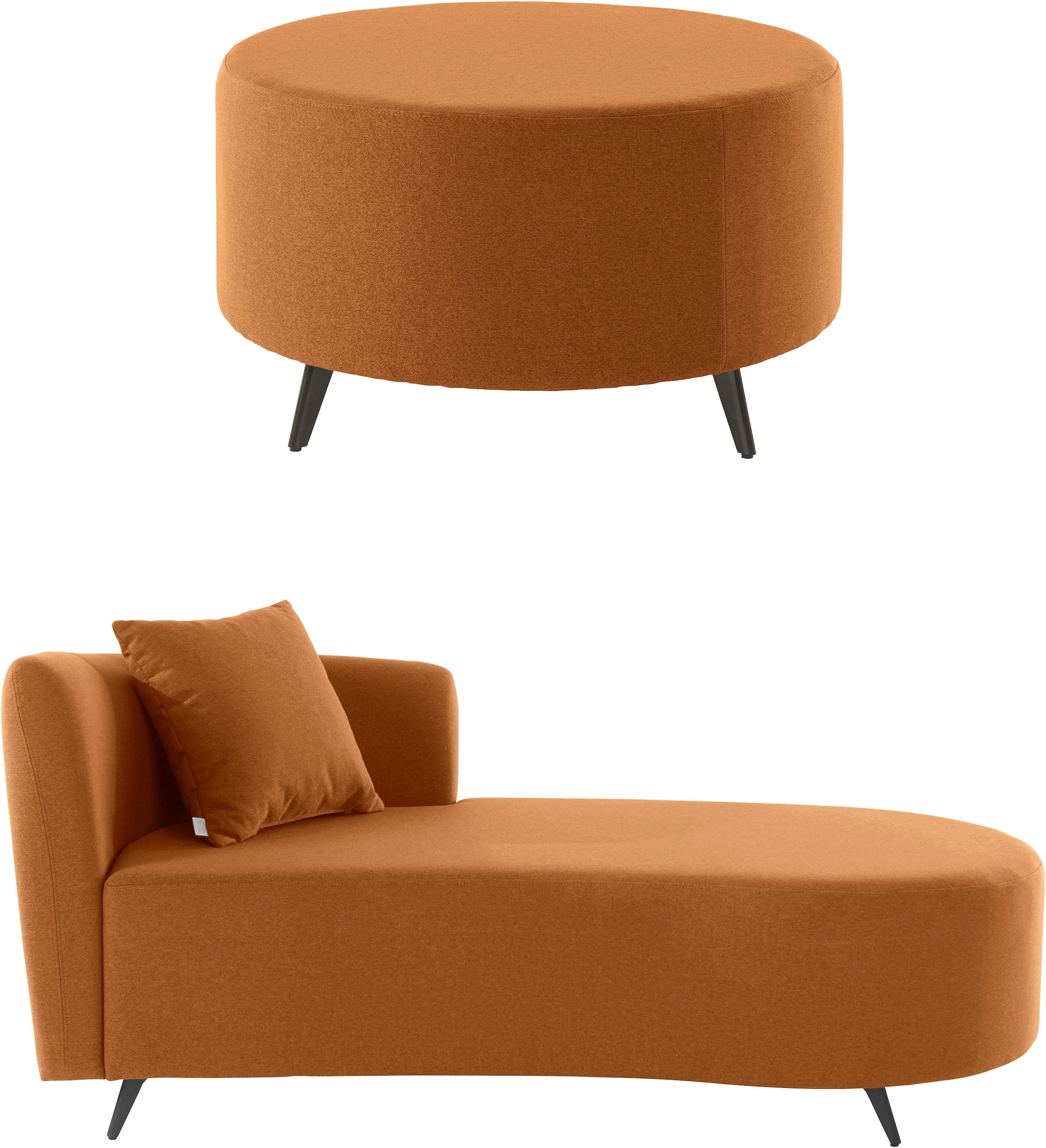 Home affaire Recamiere "Hulby" wahlweise mit und ohne Hocker und Armlehne l günstig online kaufen