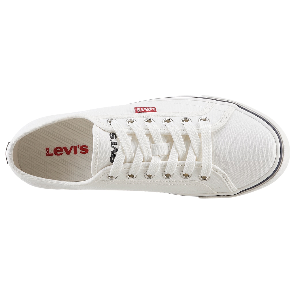 Levi's® Plateausneaker »HERNAN S, CANVAS«, mit Ziernähten, Freizeitschuh, Halbschuh, Schnürschuh