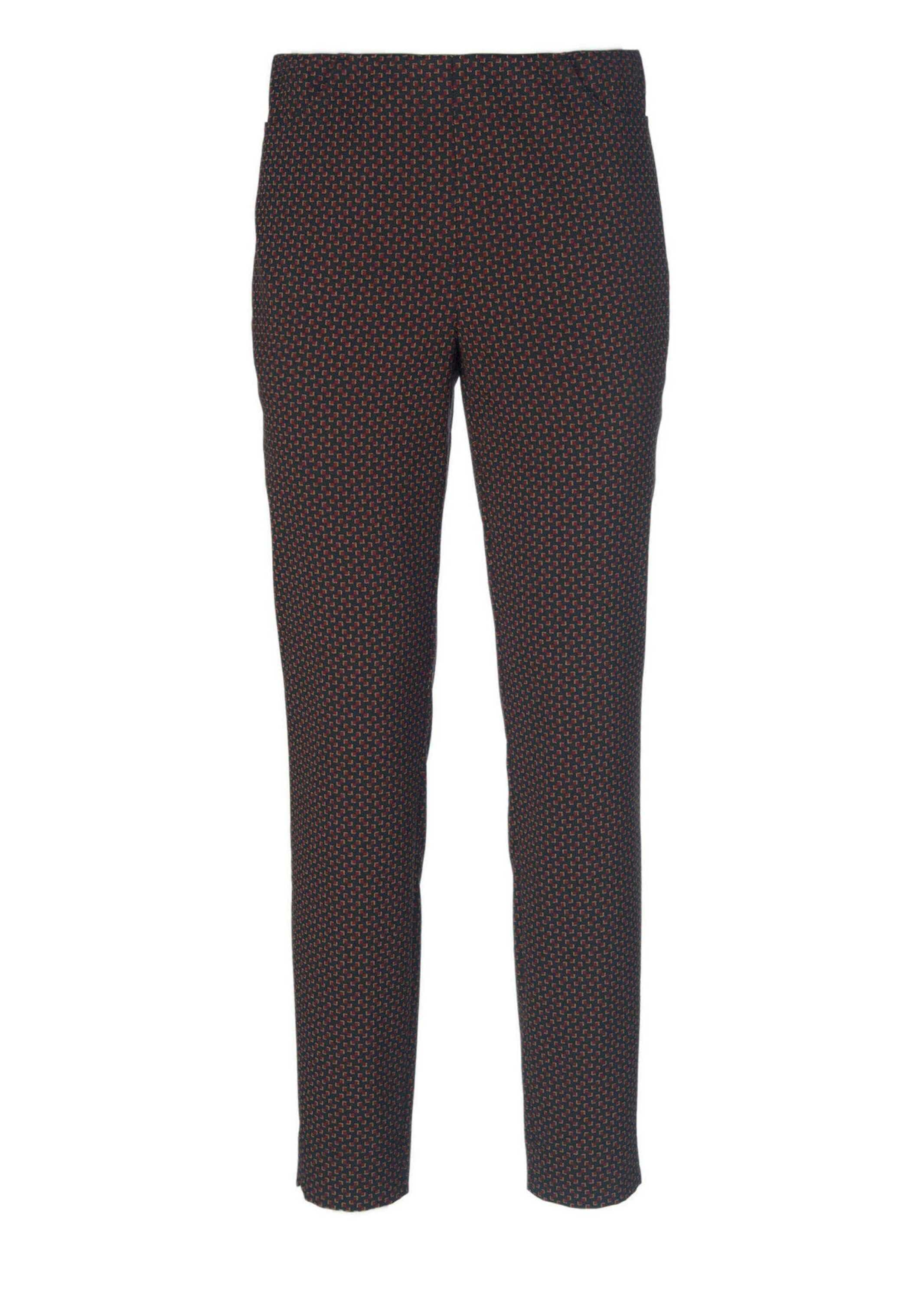 GOLDNER Chinos "Stretchbequeme Jacquard-Hose MARTHA" Ohne