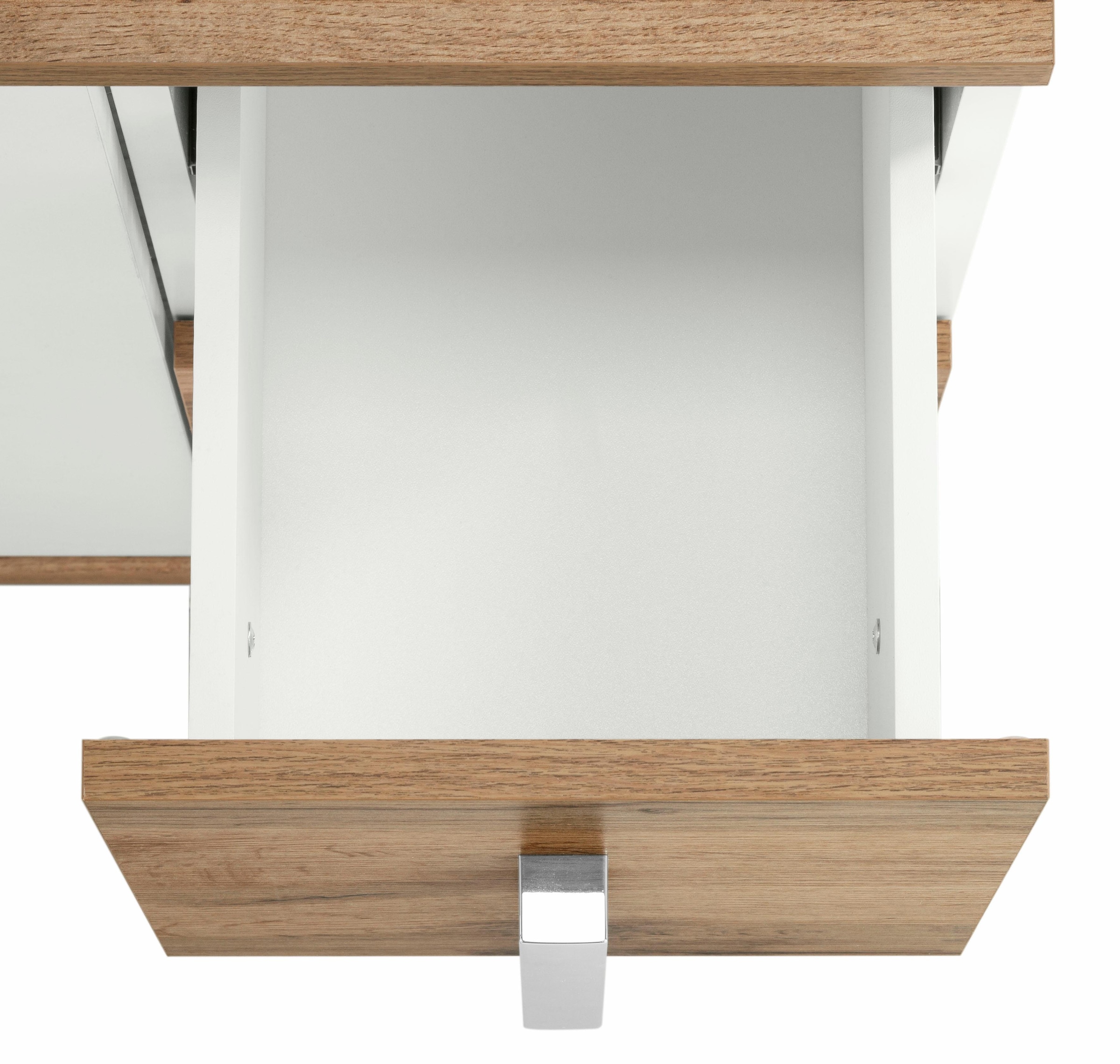 Schildmeyer Waschbeckenunterschrank »Kampen«, Höhe 60 cm, mit Metallgriffen,  Tür mit Soft-Close, 2 Schubladen kaufen | BAUR