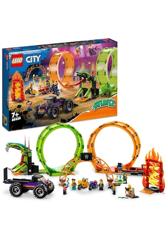 Konstruktionsspielsteine »Stuntshow-Doppellooping (60339), LEGO® City Stuntz«, (598 St.)