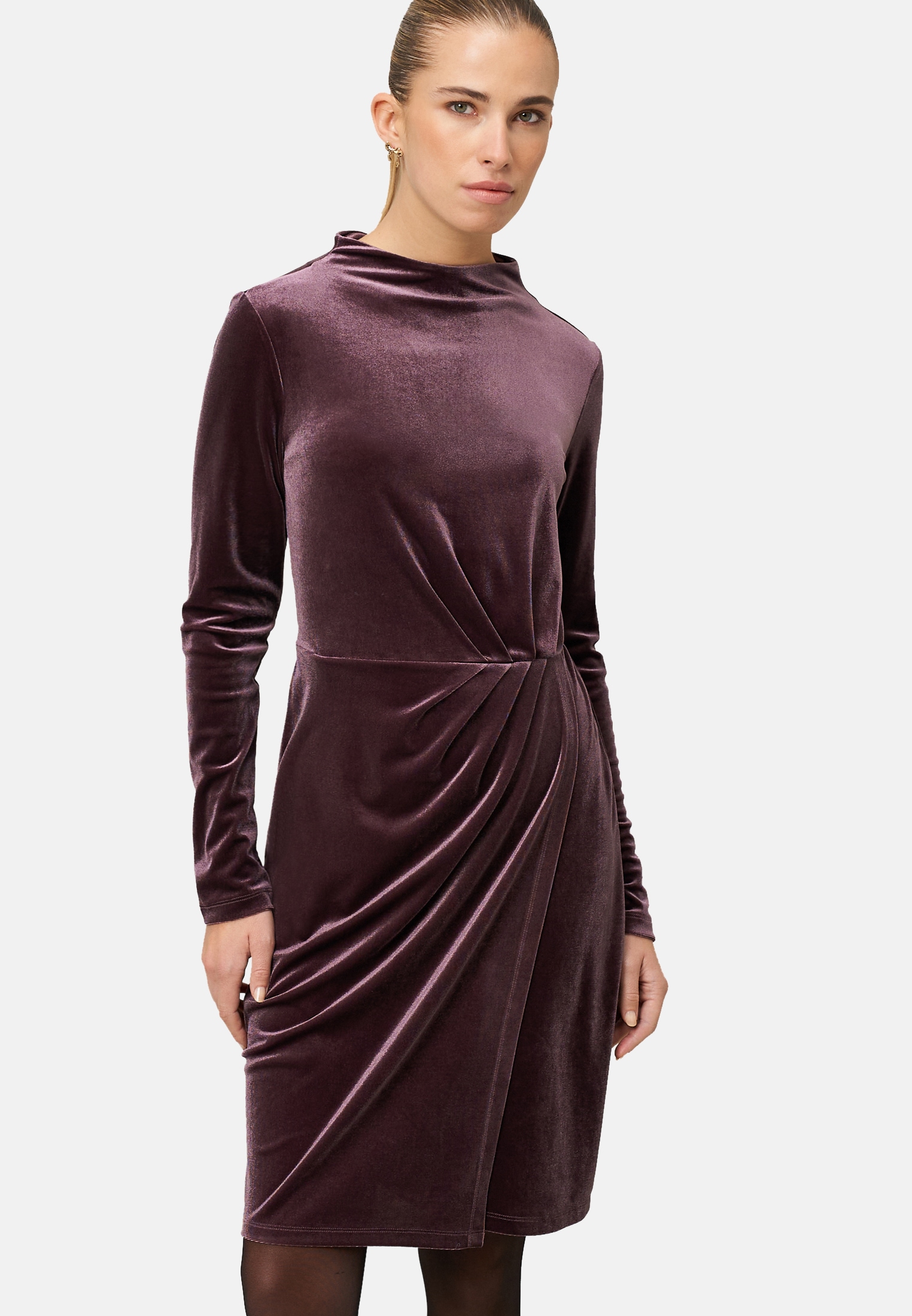 Zero Samtkleid »Damen mit Raffungen« Ohne Tasche drapiert /gerafft