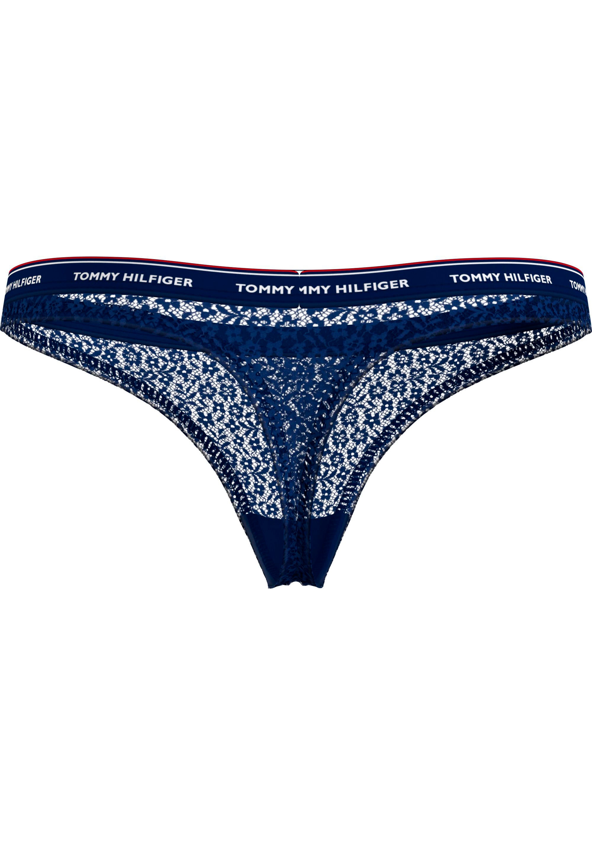 Tommy Hilfiger Underwear T-String »THONG 5 PACK GIFTING«, (Packung, 5 St., 5er-Pack), mit modischem Logobund in Labelfarben