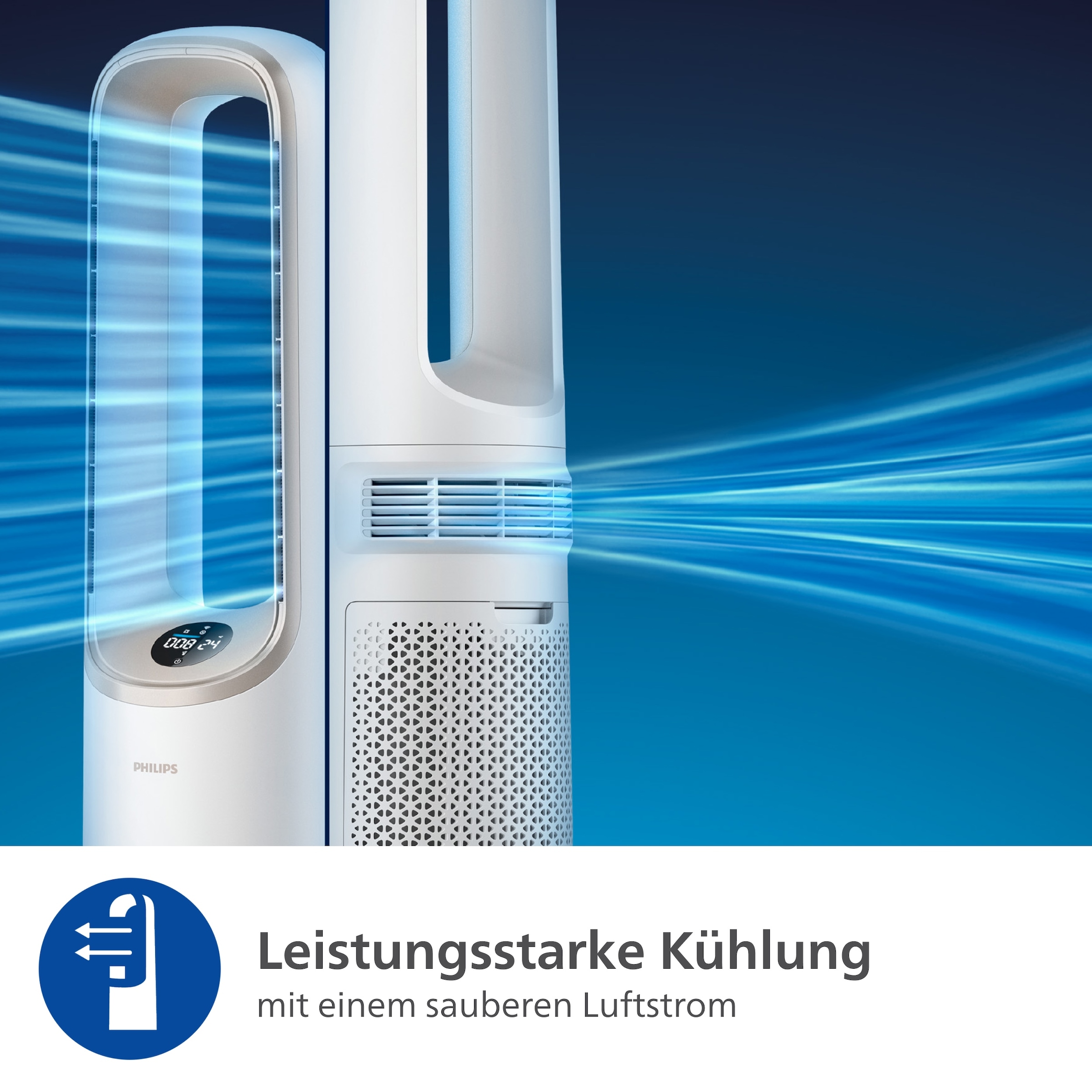 Philips Luftreiniger »AMF870 Air Performer, 3-in-1 Reinigen, Kühlen & Heizen«, für 70 m² Räume, für Allergiker geeignet, CADR 270 m³/h, mit Air+ App verbunden