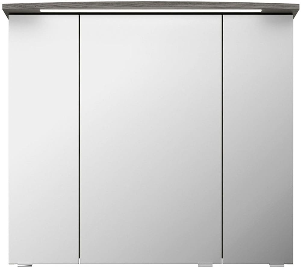 Saphir Badezimmerspiegelschrank "Serie 4010 Badezimmer-Spiegelschrank inkl. LED-Beleuchtung im Kranz", Badschrank 82 cm 