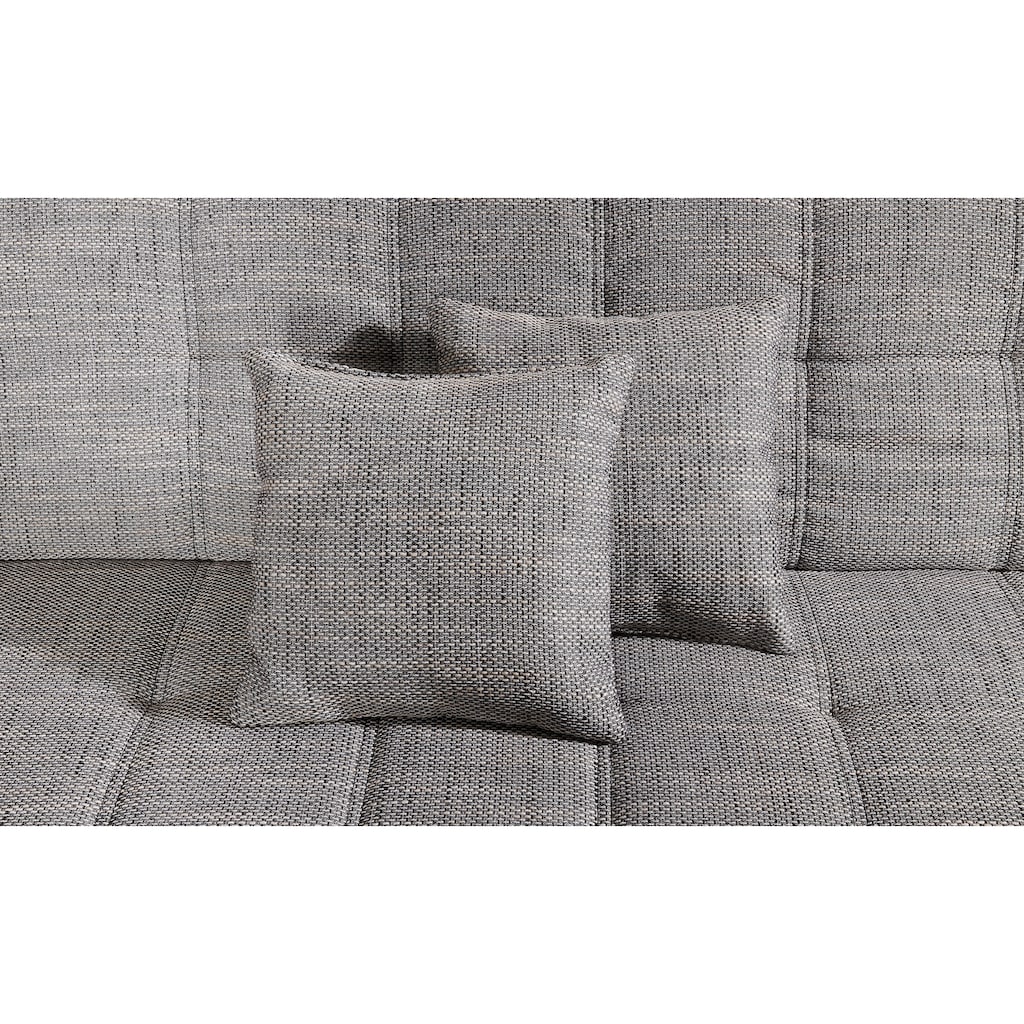 DOMO collection Ecksofa Treviso, wahlweise mit Bettfunktion, incl. Zierkissen