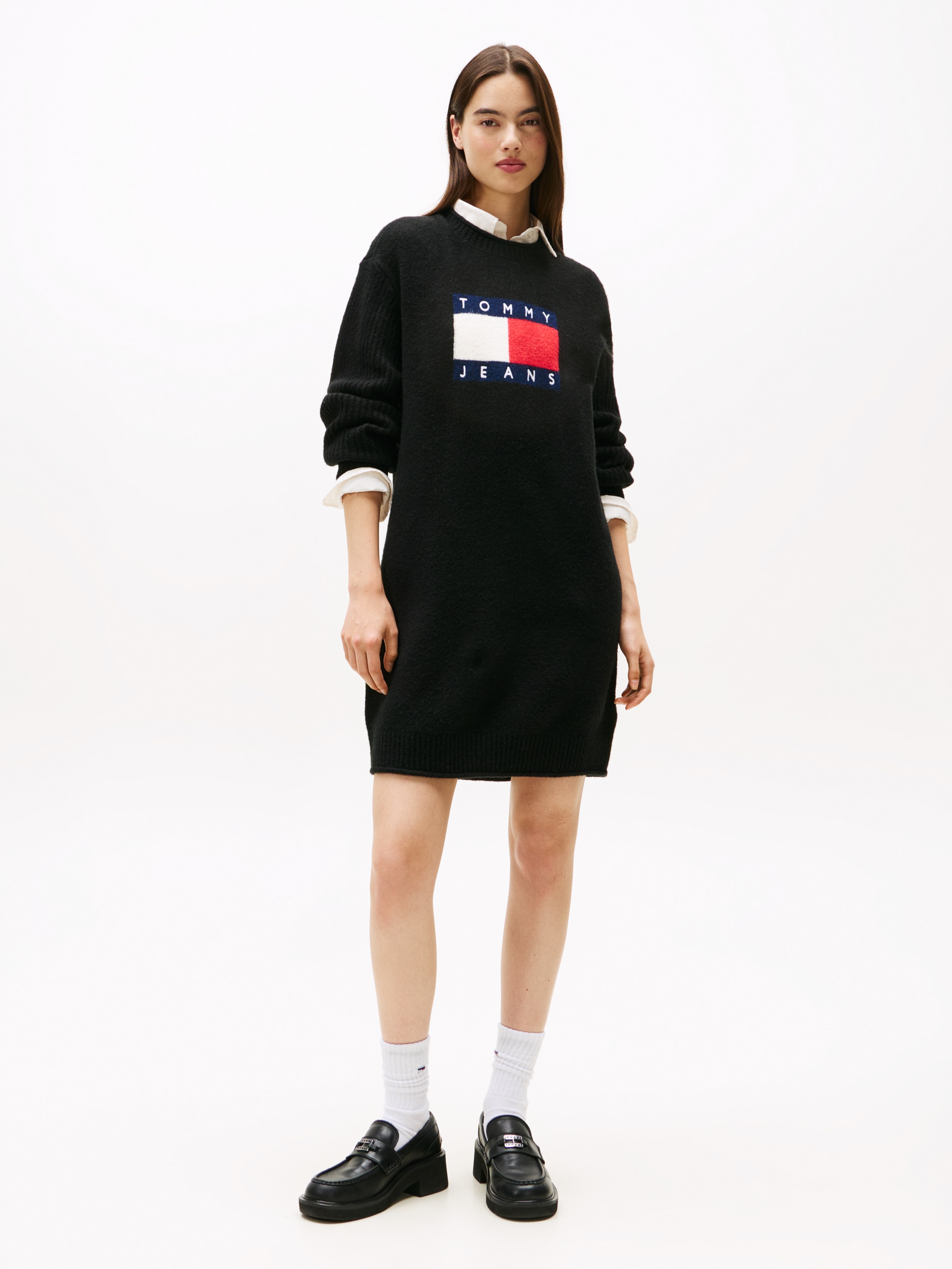 Tommy Jeans Strickkleid "TJW FLAG SWEATER DRESS EXT" günstig online kaufen