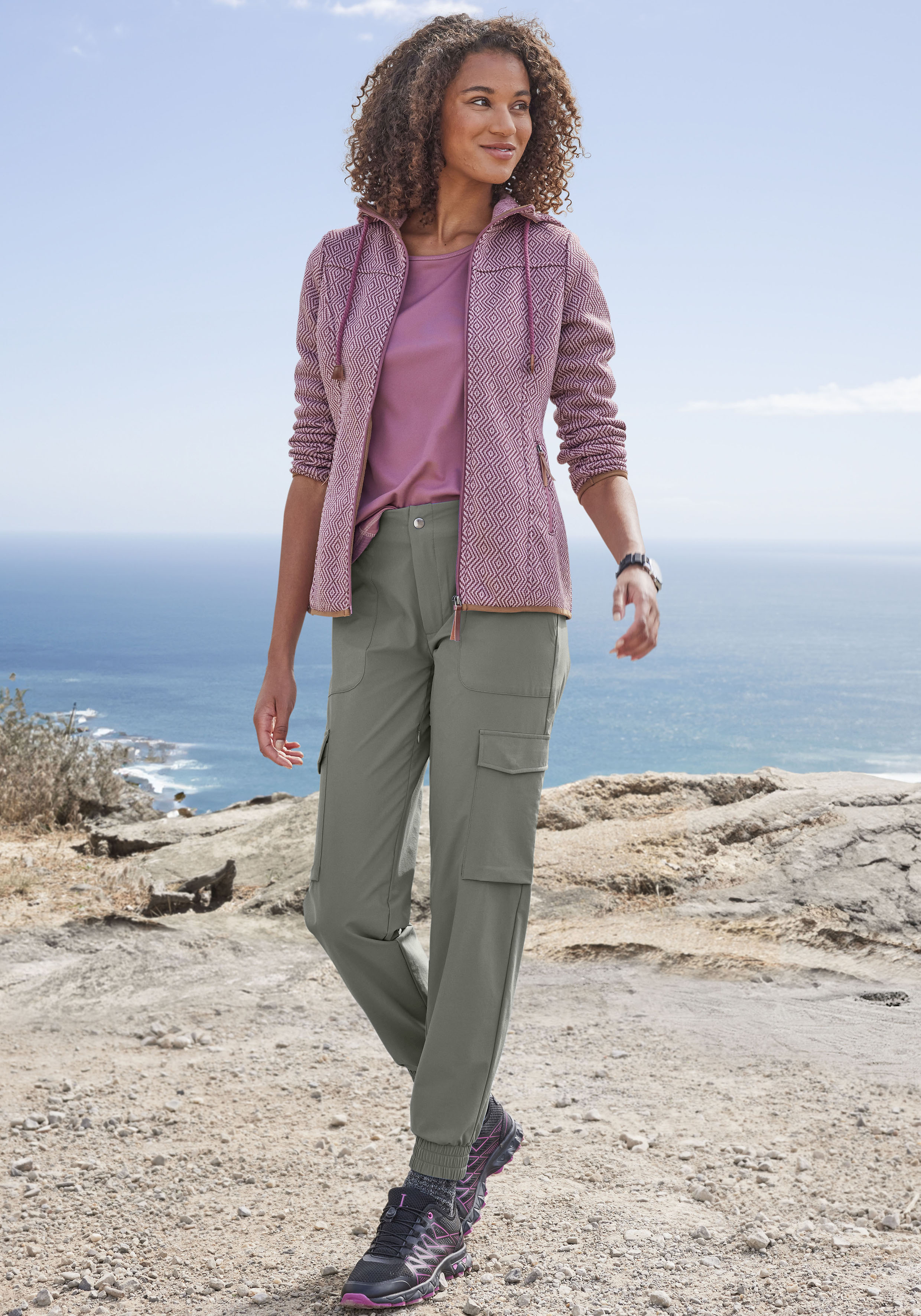 Thumbnail - Vivance active Trekkinghose, sportlicher Cargo Jogger mit praktischen Taschen
