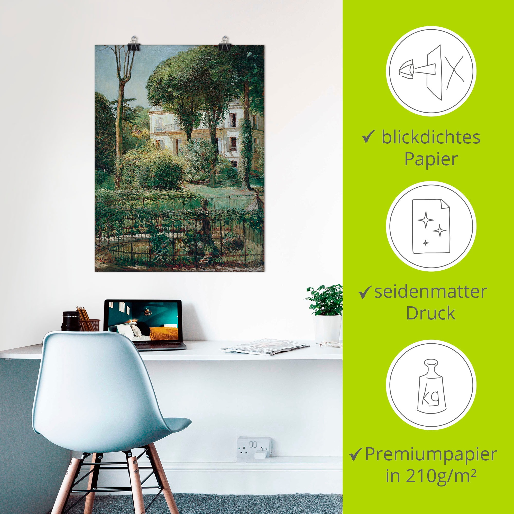 Artland Wandbild »Villa in Paris«, Gartenbilder, (1 St.), als Leinwandbild, Poster in verschied. Größen