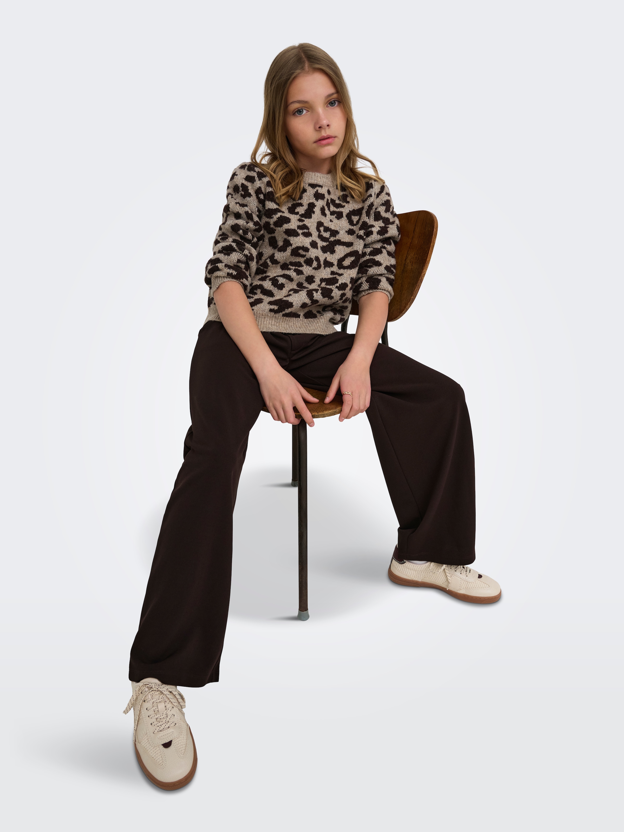 KIDS ONLY Strickpullover »KOGDORA LIFE LEO L/S O-NECK KNT«