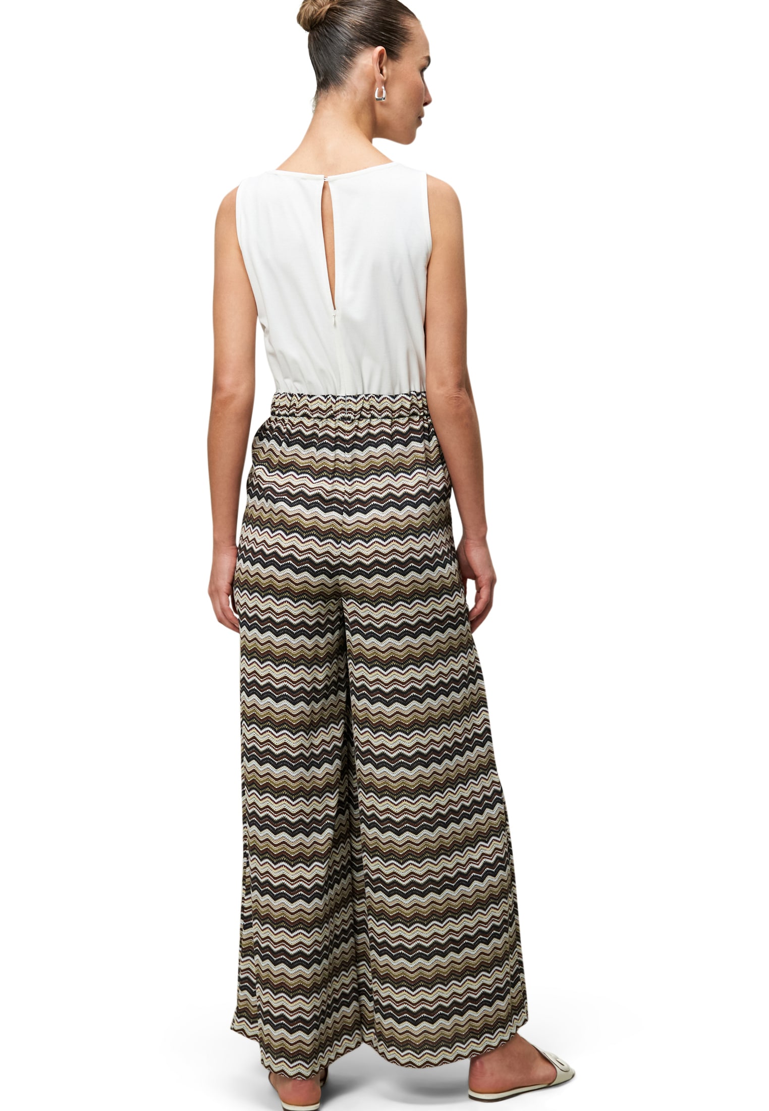 Zero Overall »zero Jumpsuit 2-in-1 Look Zickzackmuster«, (1 tlg.), Falten