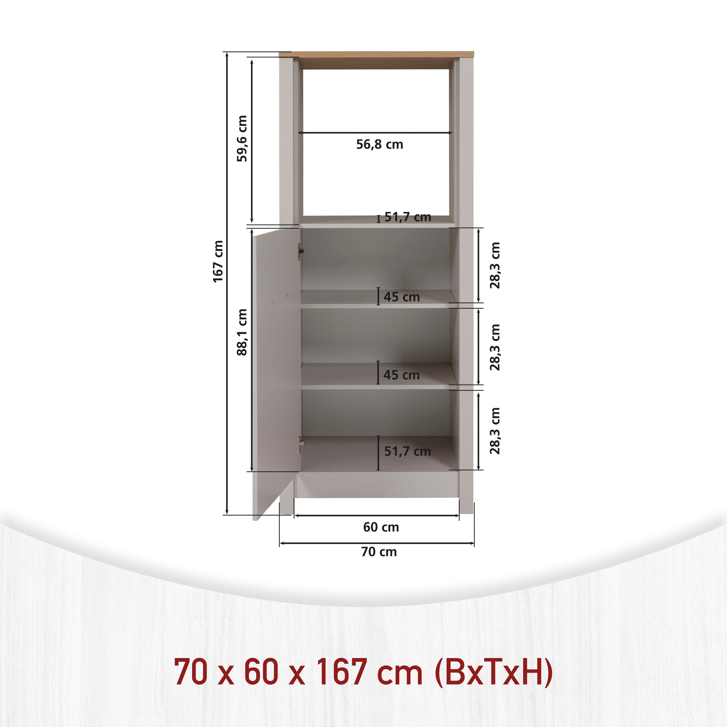 Inter Link Küchenzeile »Pienza, Einbauküche, Küchenblock, Küchenmodul, Kompaktküche« Ohne E-Geräte für Spülmaschine Kochfeld Backofen Kühlschrank B: 370 cm