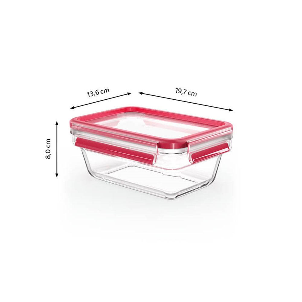 Emsa Frischhaltedose »Clip & Close Glas Set, rechteckig, 100 % dichte Aufbewahrungsboxen« spülmaschinen-, gefrier-, backofen-, mikrowellenfest