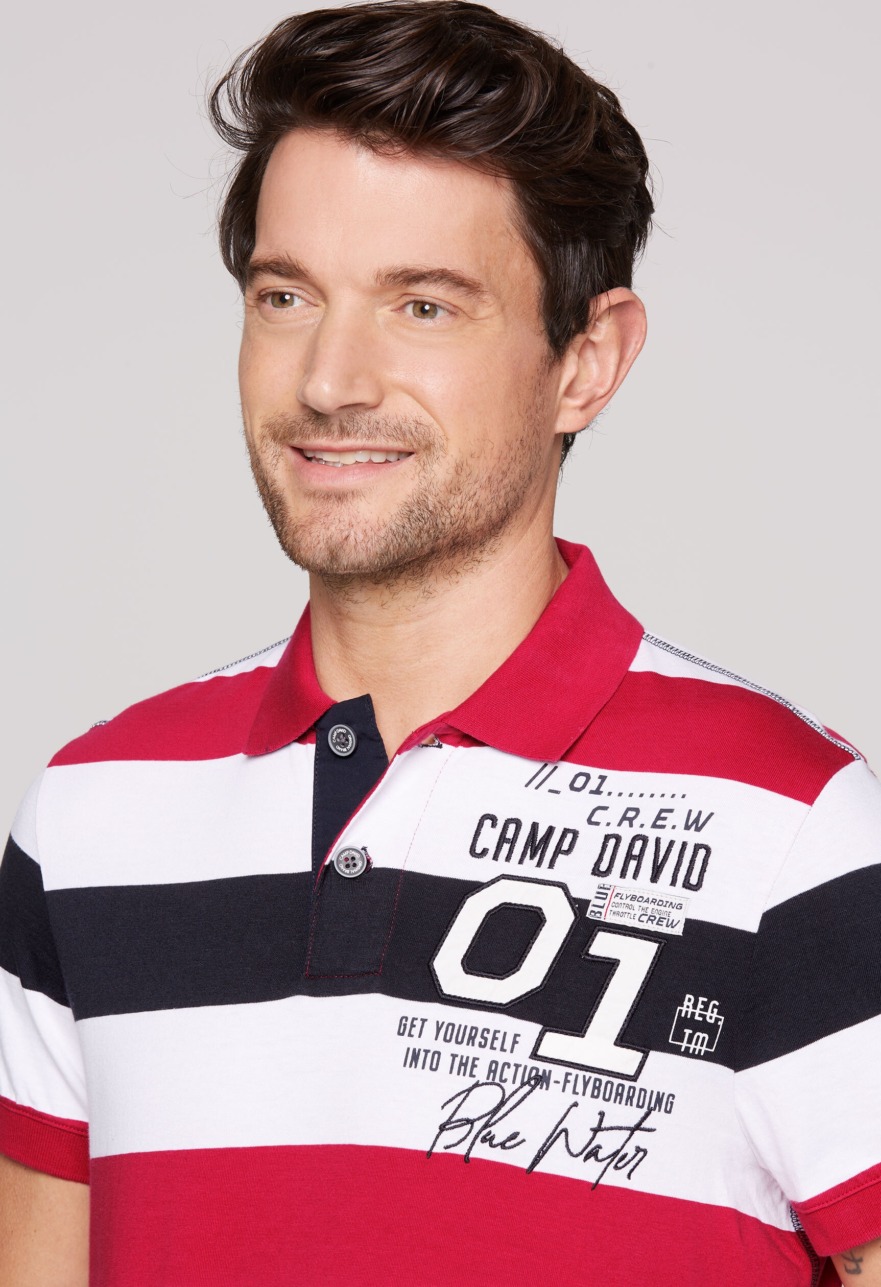 CAMP DAVID Poloshirt, aus Baumwolle